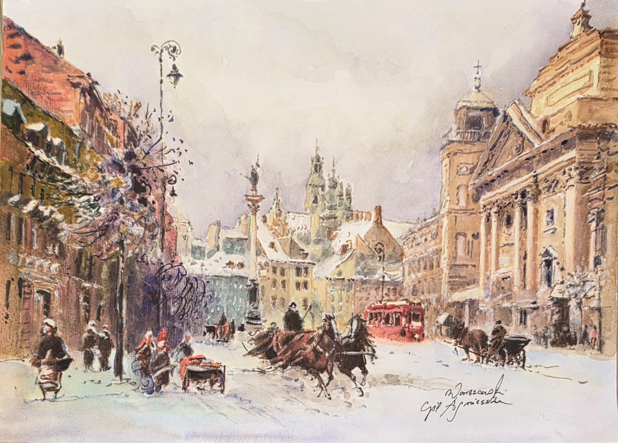 AGNIESZKA GIL, Warszawa, akwarela, papier, A4