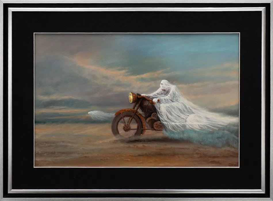 KRZYSTOF HEKSEL 'Bez tytułu' olej, płyta, 46x68cm