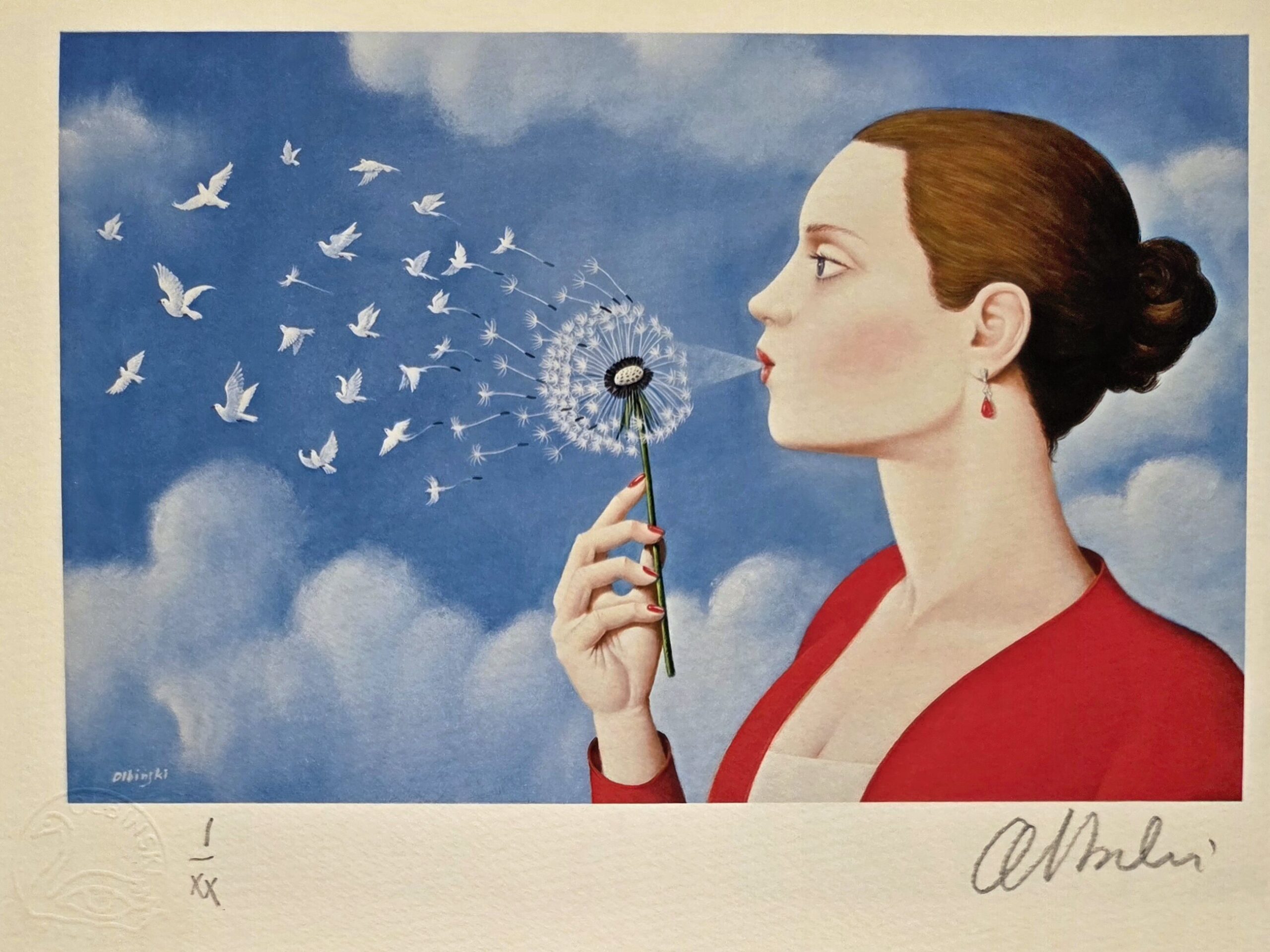 RAFAŁ OLBIŃSKI, 'Bez tytułu 4', inkografia, papier A4, numer unikatowy I / XX