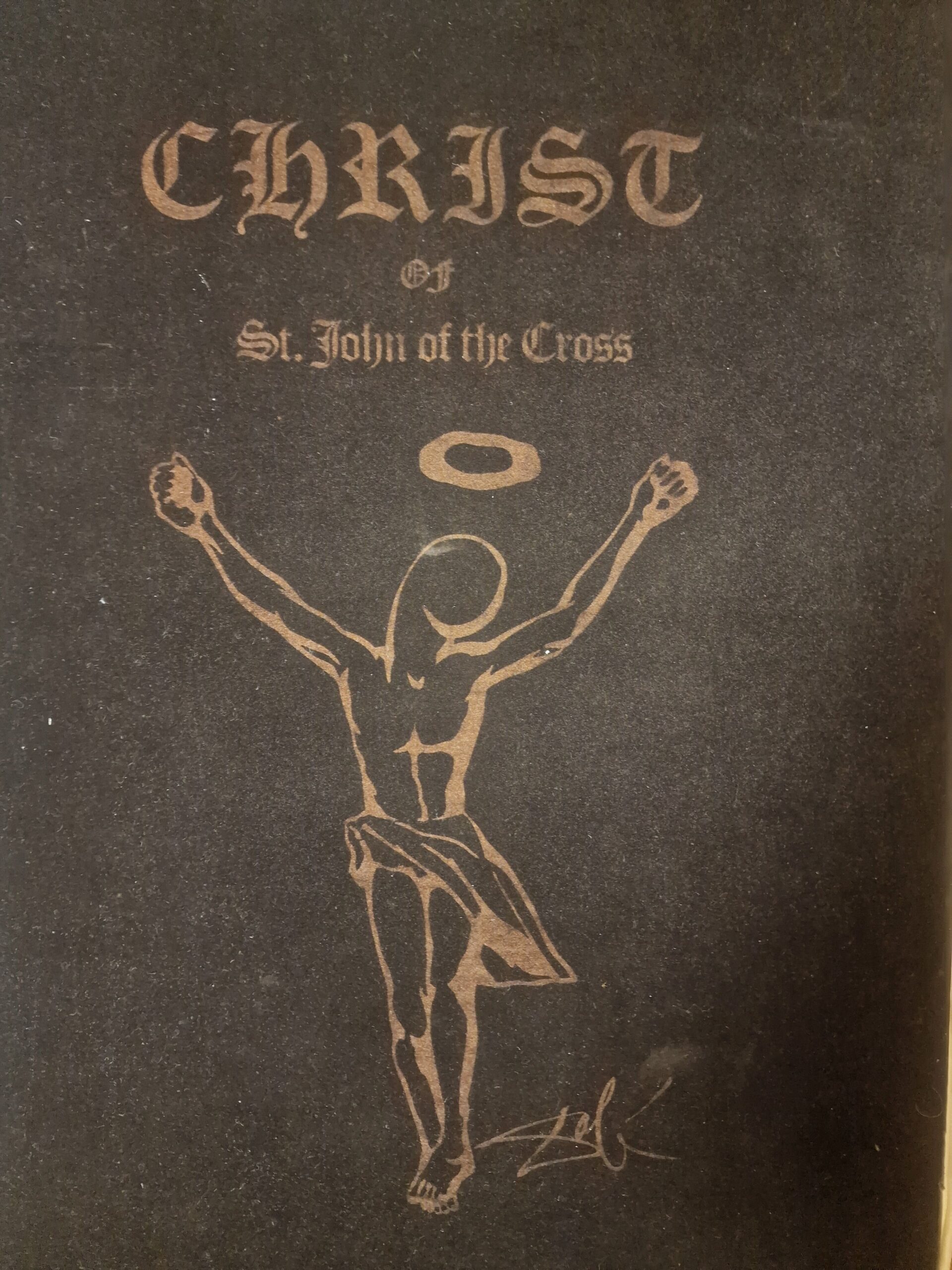 SALVADOR DALI 'Chrystus św. Jana od Krzyża', wytłoczona płaskorzeźba z pełnego brązu, 81,5x49,5cm - obrazek 4