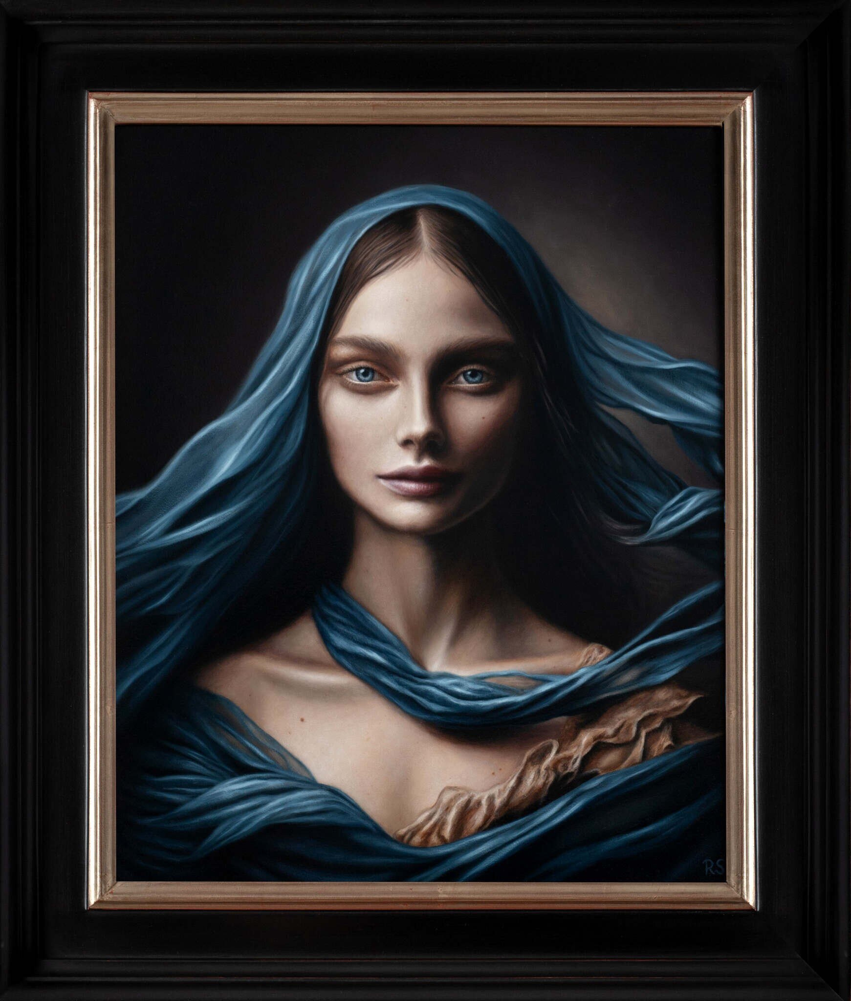 RAFAŁ STANULA, 'Marceline', olej na panelu, 42x34cm