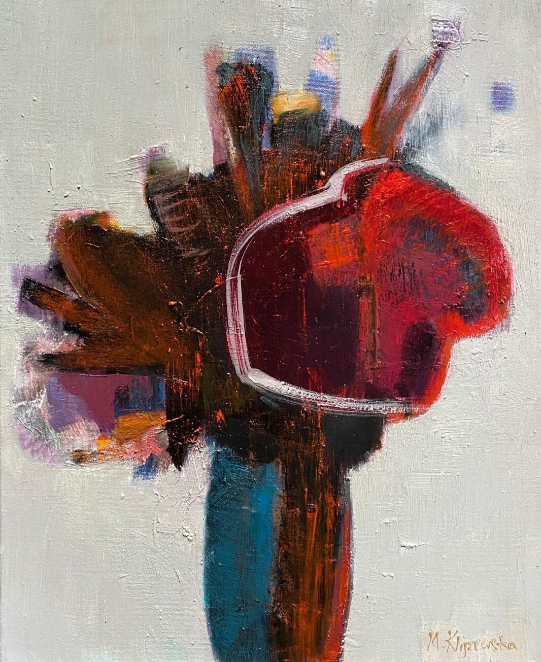 MARTYNA KLISZEWSKA 'Bukiet 1' olej, płótno, 40x30cm