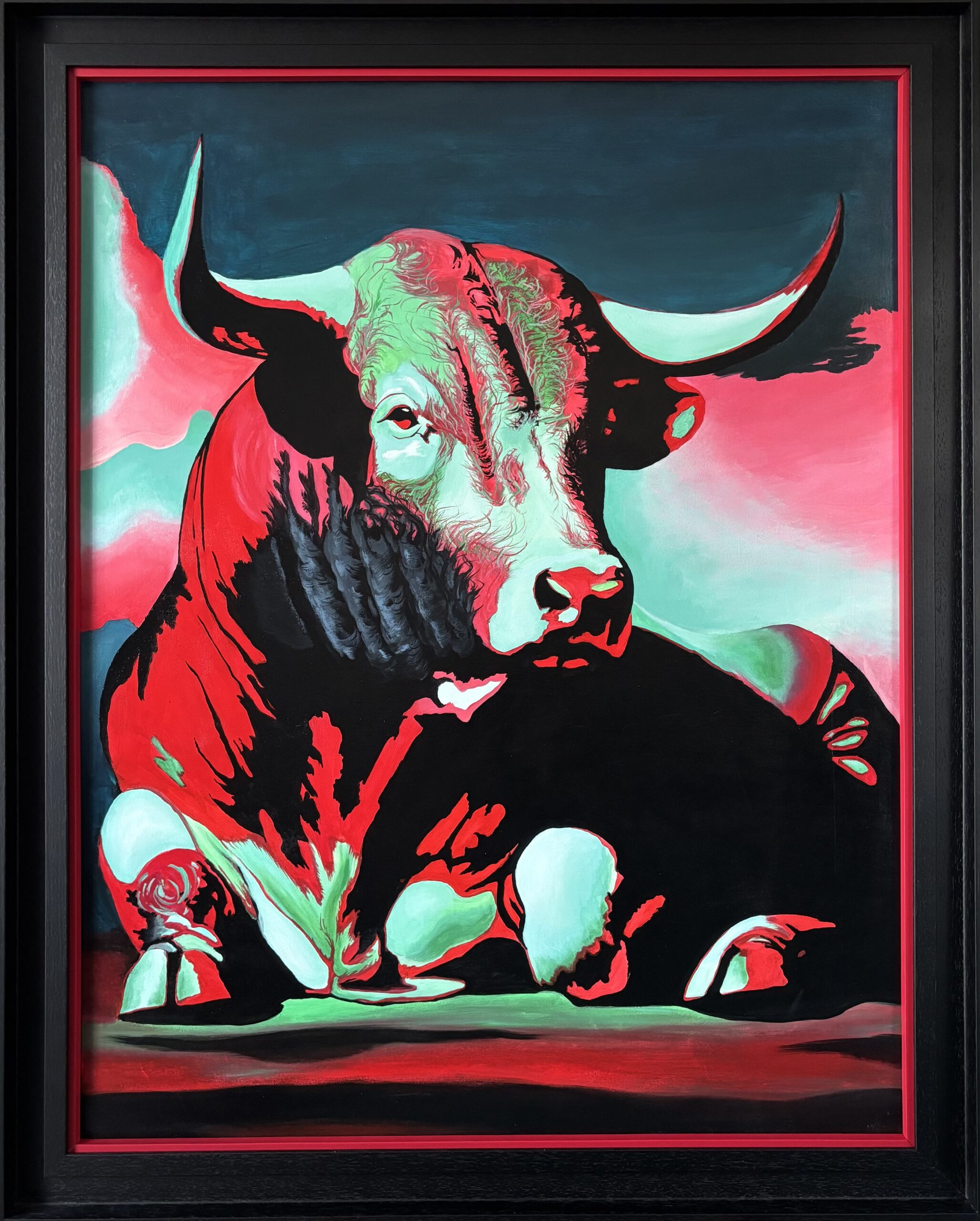 MICHAŁ GŁOWACKI 'Byk' akryl, płótno, 90x70cm