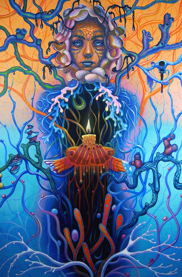 KAMIL JAKÓBCZAK 'Tajemnica' akryl, płótno, 120x80cm