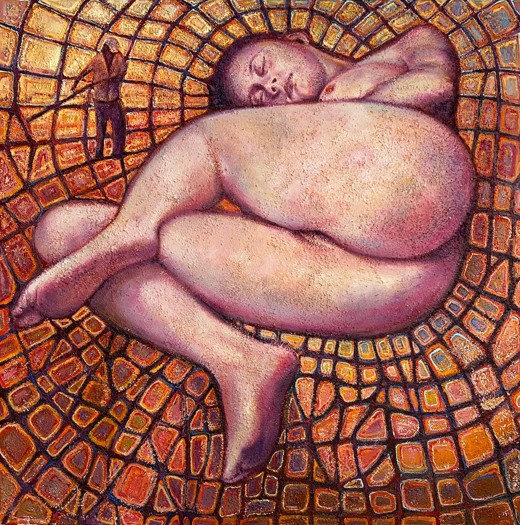 KRZYSZTOF KARGOL 'Południca' 2014 akryl, płótno 100x100cm