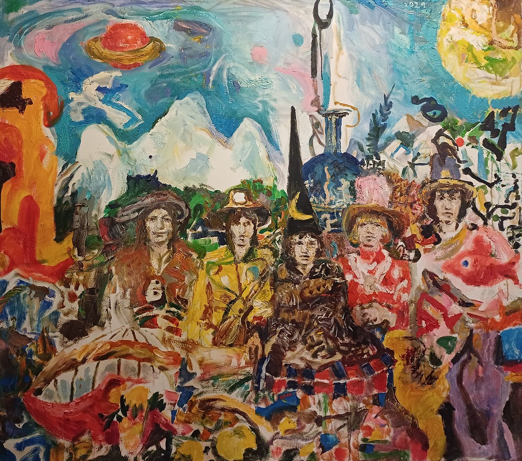 STANISLAW MŁODOŻENIEC 'R. STONES T.S.M' 2023 olej, płótno 90x100cm