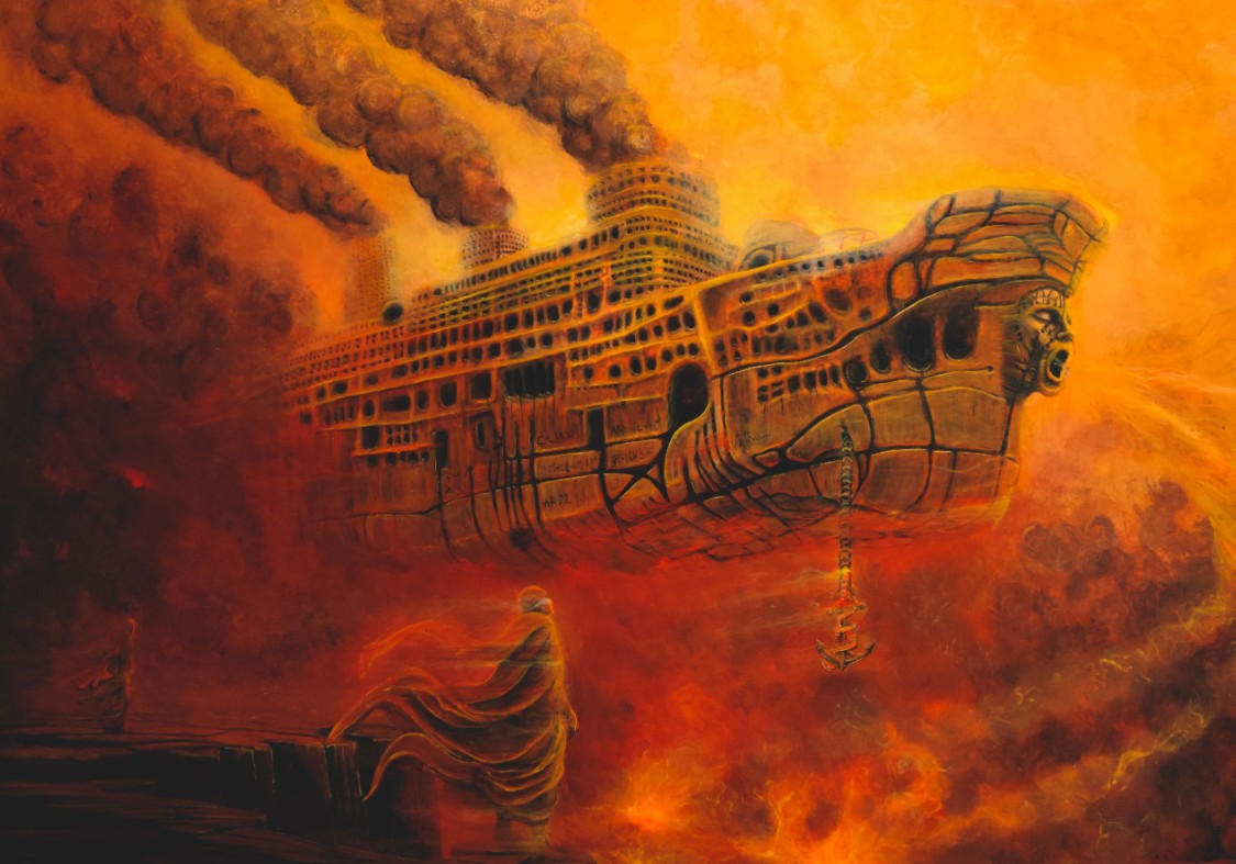 KRZYSZTOF PŁONKA 'AR22' olej, płyta, 85x120cm