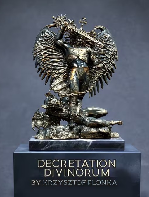 KRZYSZTOF PŁONKA 'Decretation Divinorum' brąz, 50x40cm