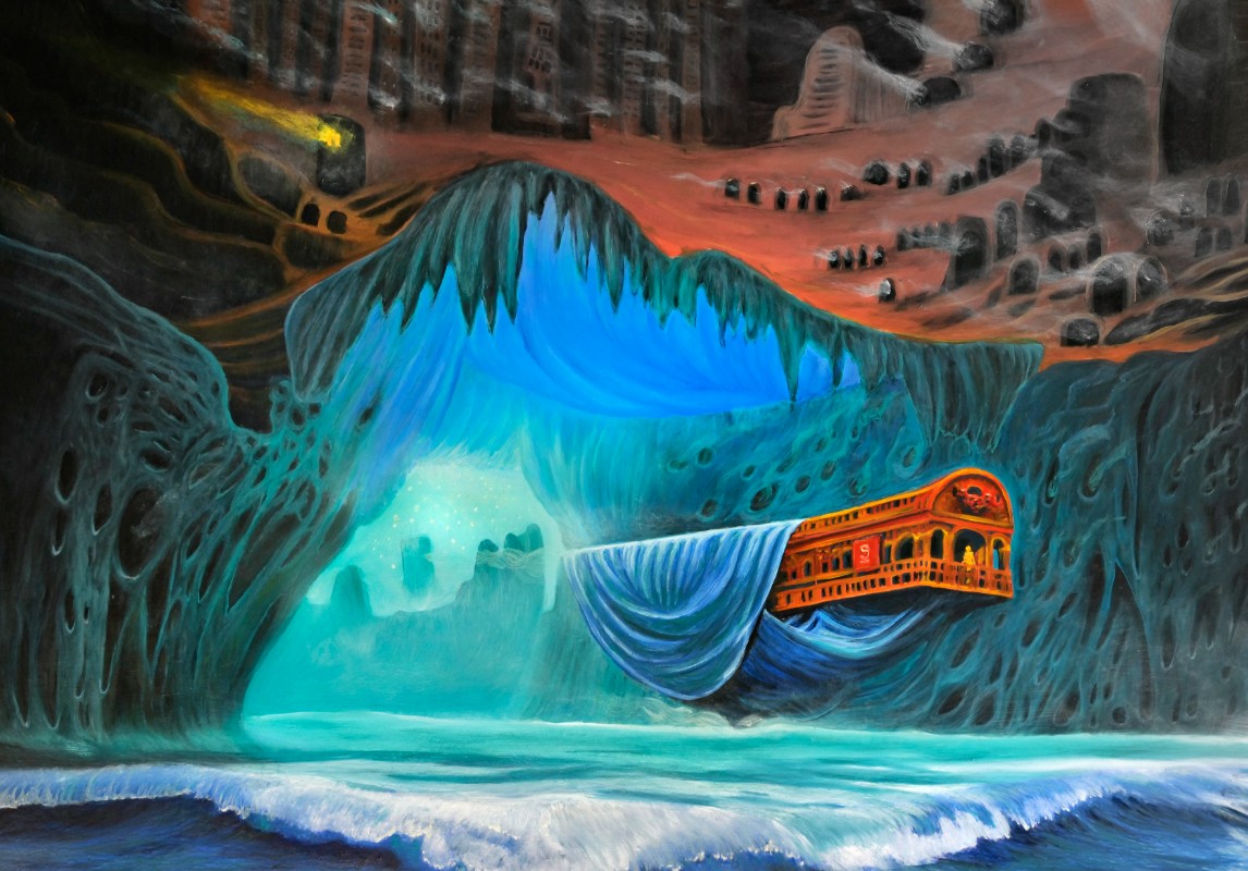 KRZYSZTOF PŁONKA 'Focus 14' olej, płyta, 70x103cm