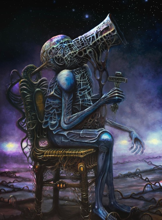 KRZYSZTOF PŁONKA 'Observer' olej, płyta, 120x85cm