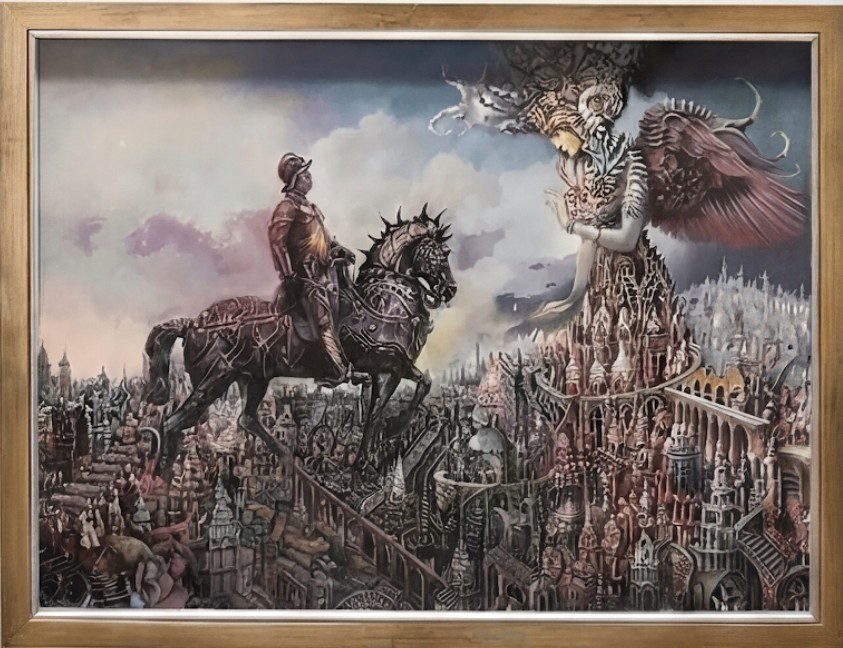 TOMASZ SĘTOWSKI 'Conqueror' olej, płótno, 30x40cm
