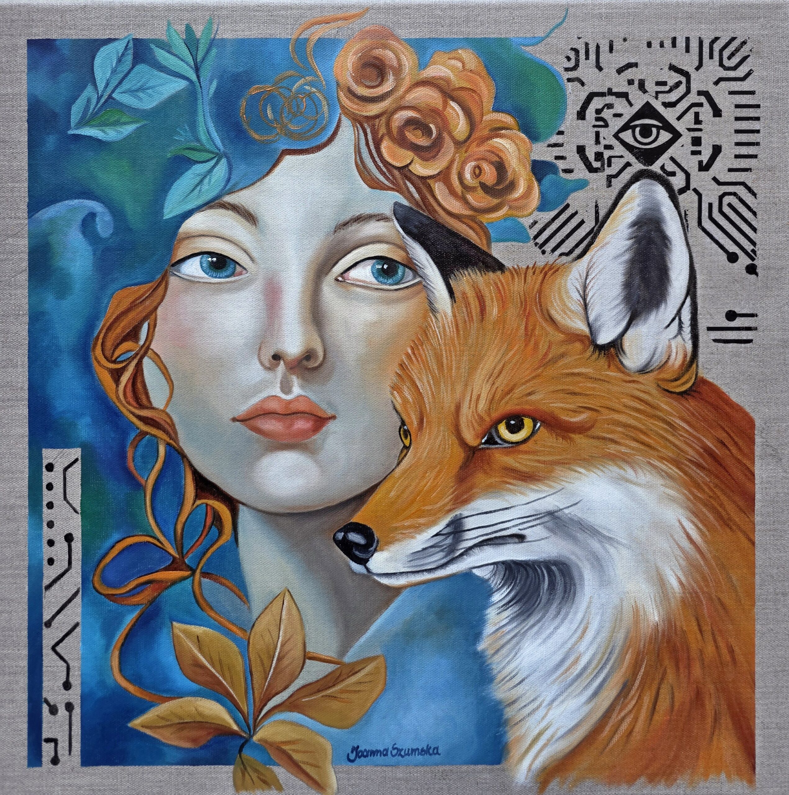 JOANNA SZUMSKA, 'Algorytm', olej, płótno, 50x50cm