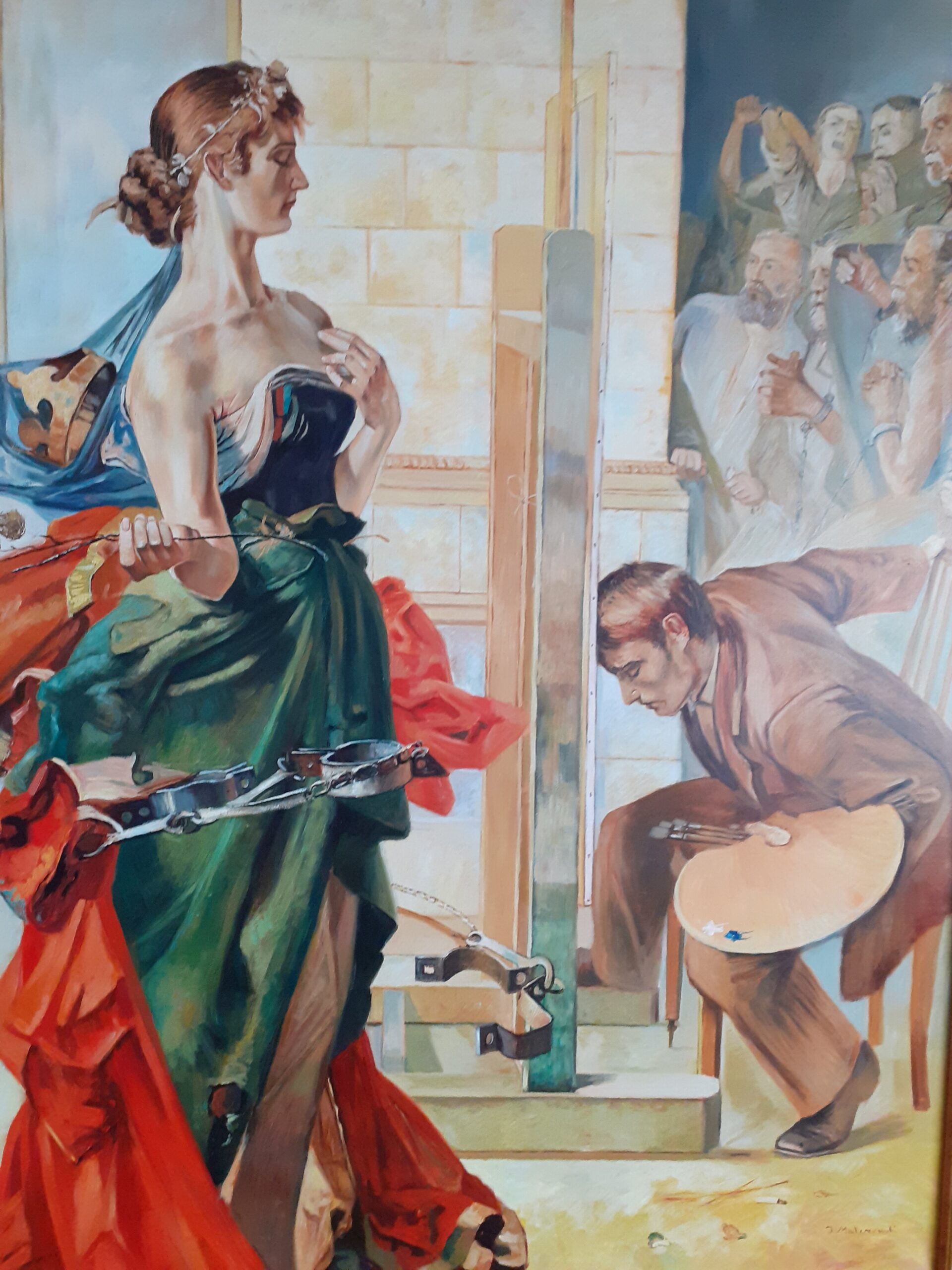 ANDRZEJ WROŃSKI 'Inspiracja J.Malczewski', olej, płótno 120x90cm