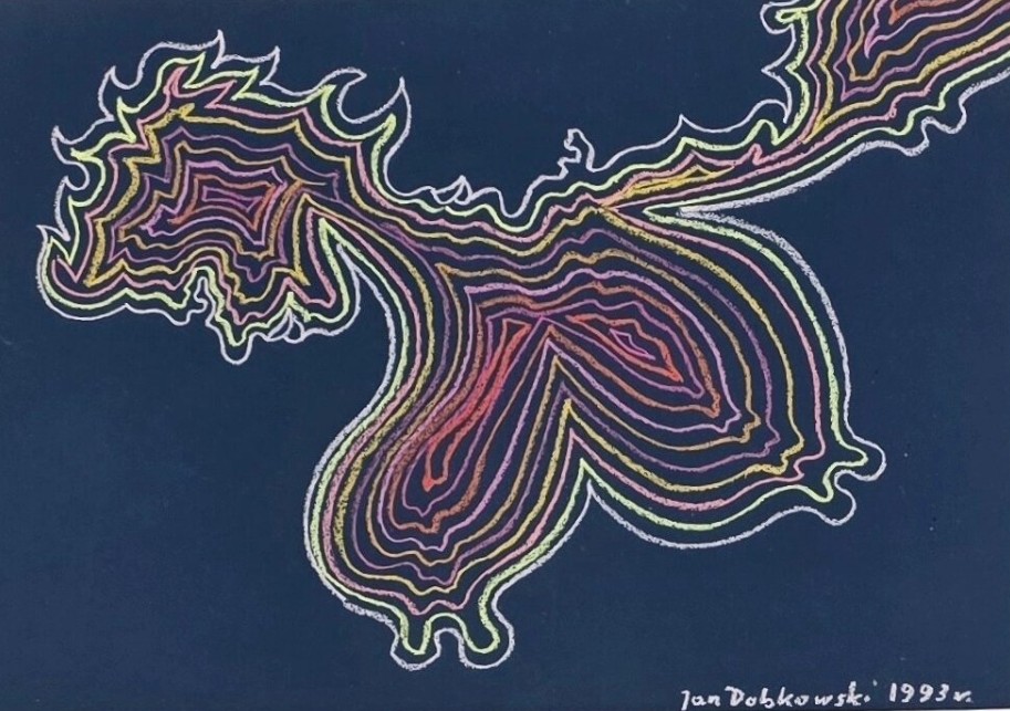 JAN DOBKOWSKI 'Bez tytułu' 1993, pastel, papier, 50x70cm