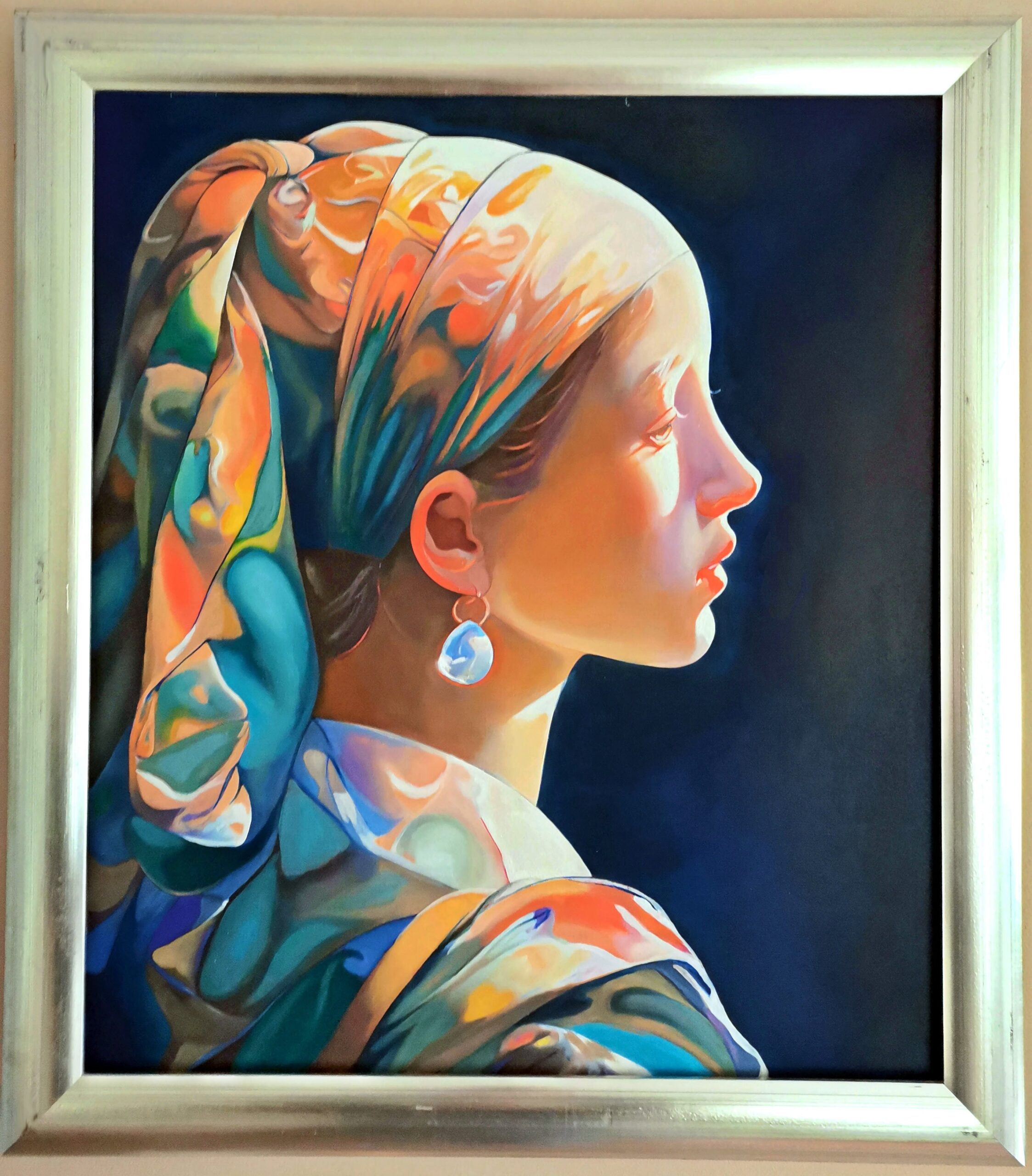 PIOTR PIECKO 'Dziewczyna z turkusem lll' olej, płótno, 61x53cm