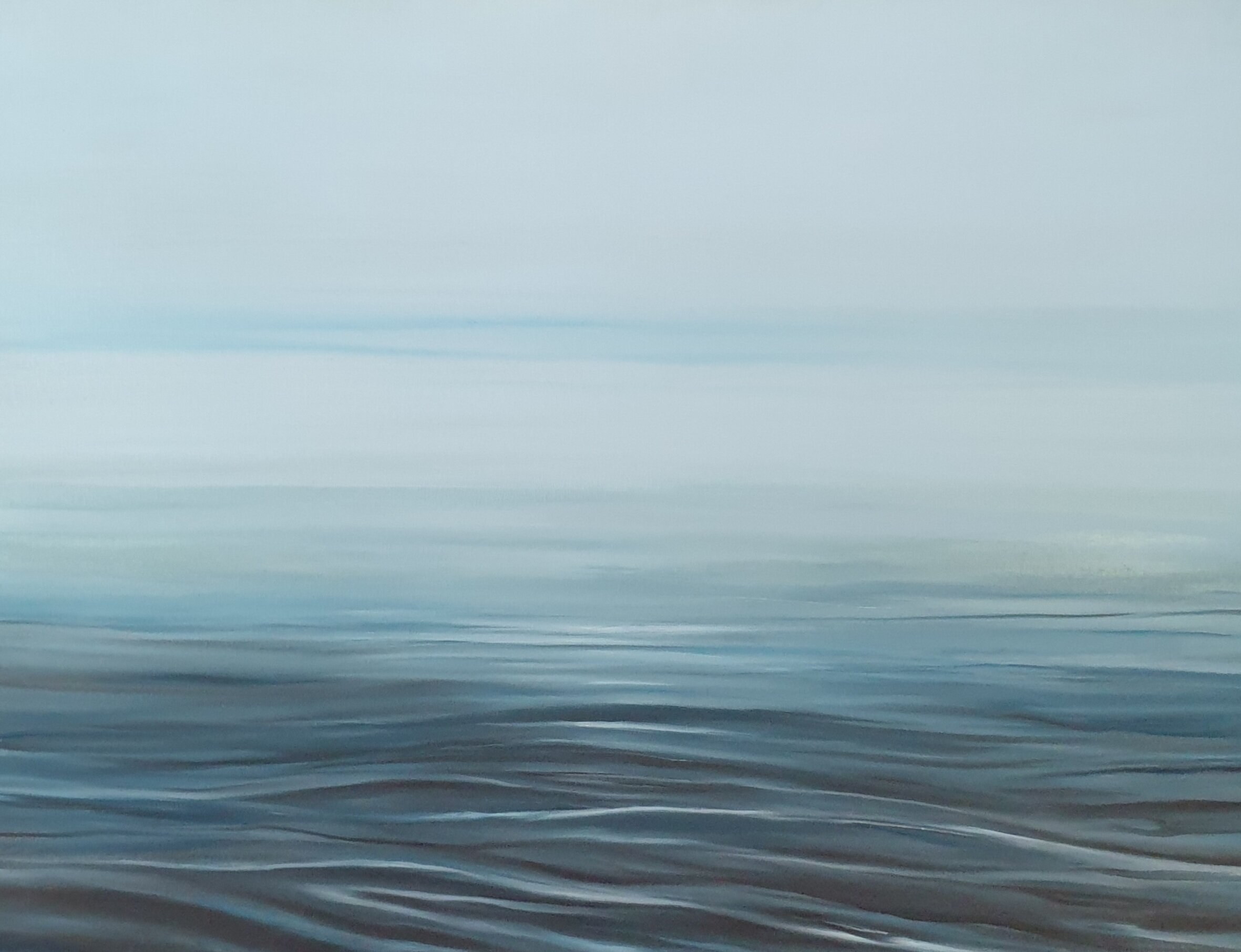 JOANNA STARK 'Odcienie błękitu' olej, płótno, 55x75cm