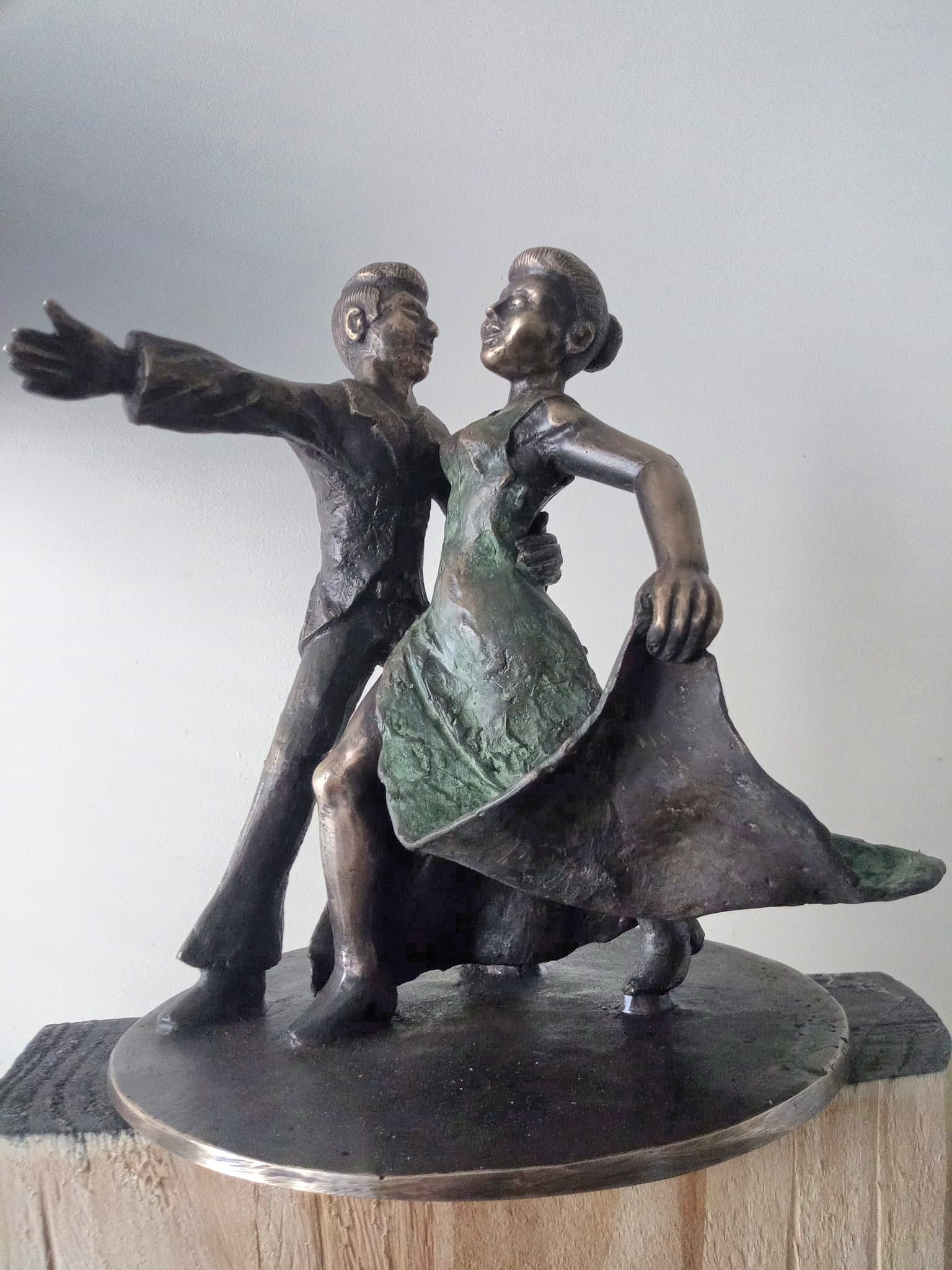 ZBIGNIEW BACHANEK 'Para' mosiądz, 21x22cm