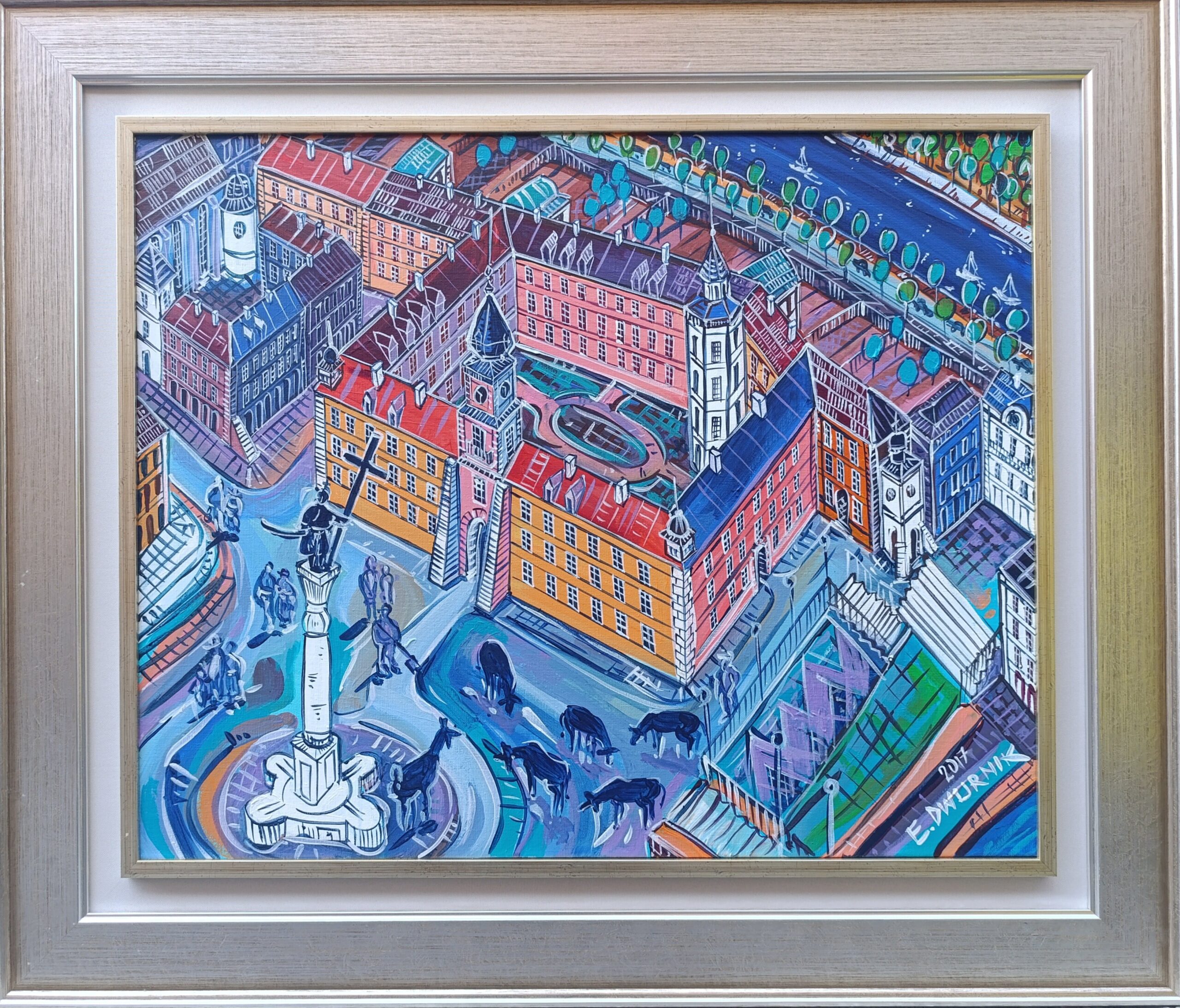 EDWARD DWURNIK 'Warszawa' 2017, olej, akryl, 65x81cm