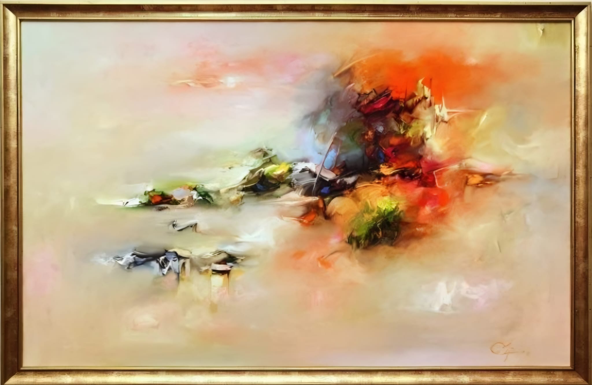 ZDZISŁAW MAJROWSKI 'Oaza spokoju', olej, płótno, 70x110cm