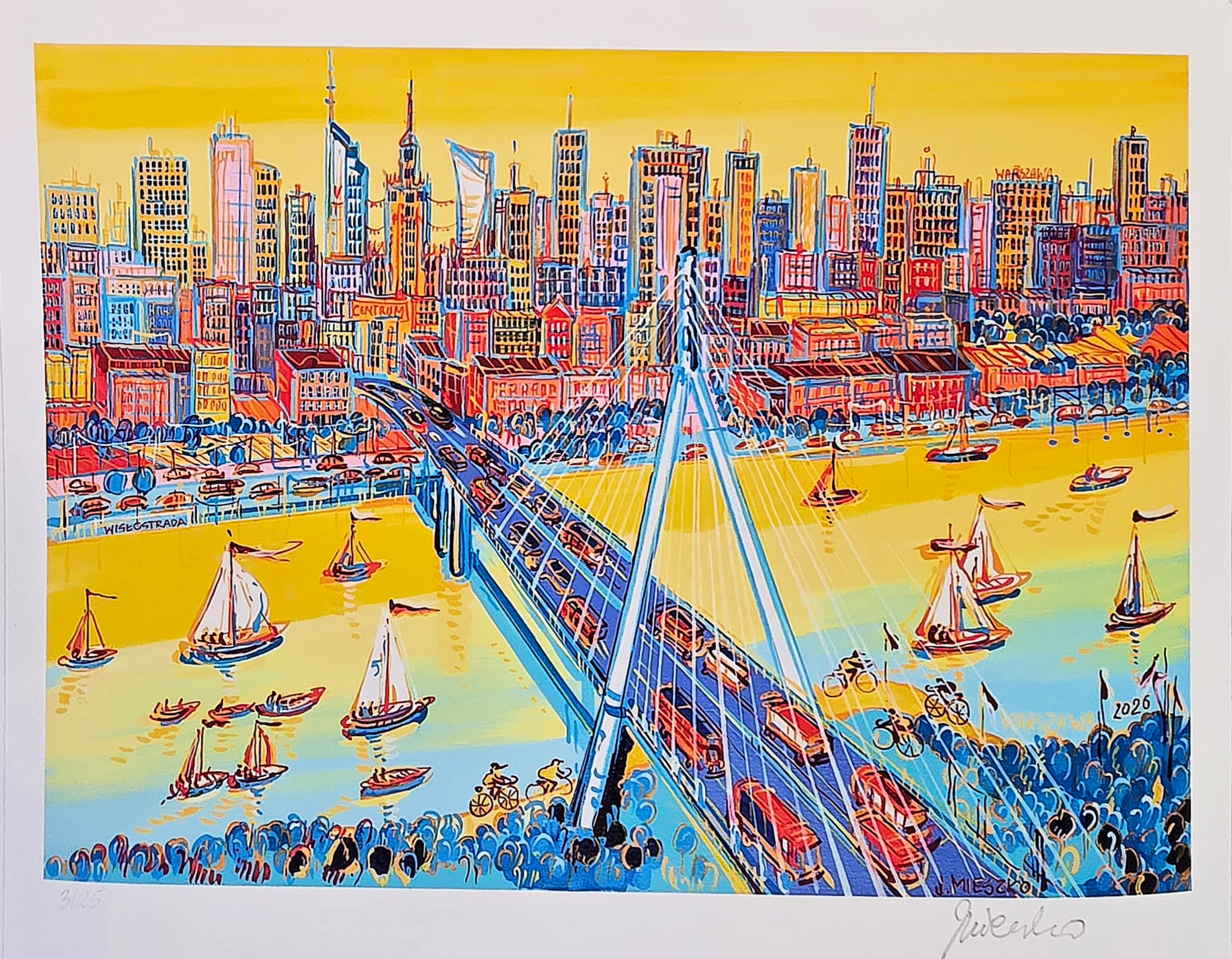 JOANNA MIESZKO 'Warszawa' inkografia, papier, 40x50cm