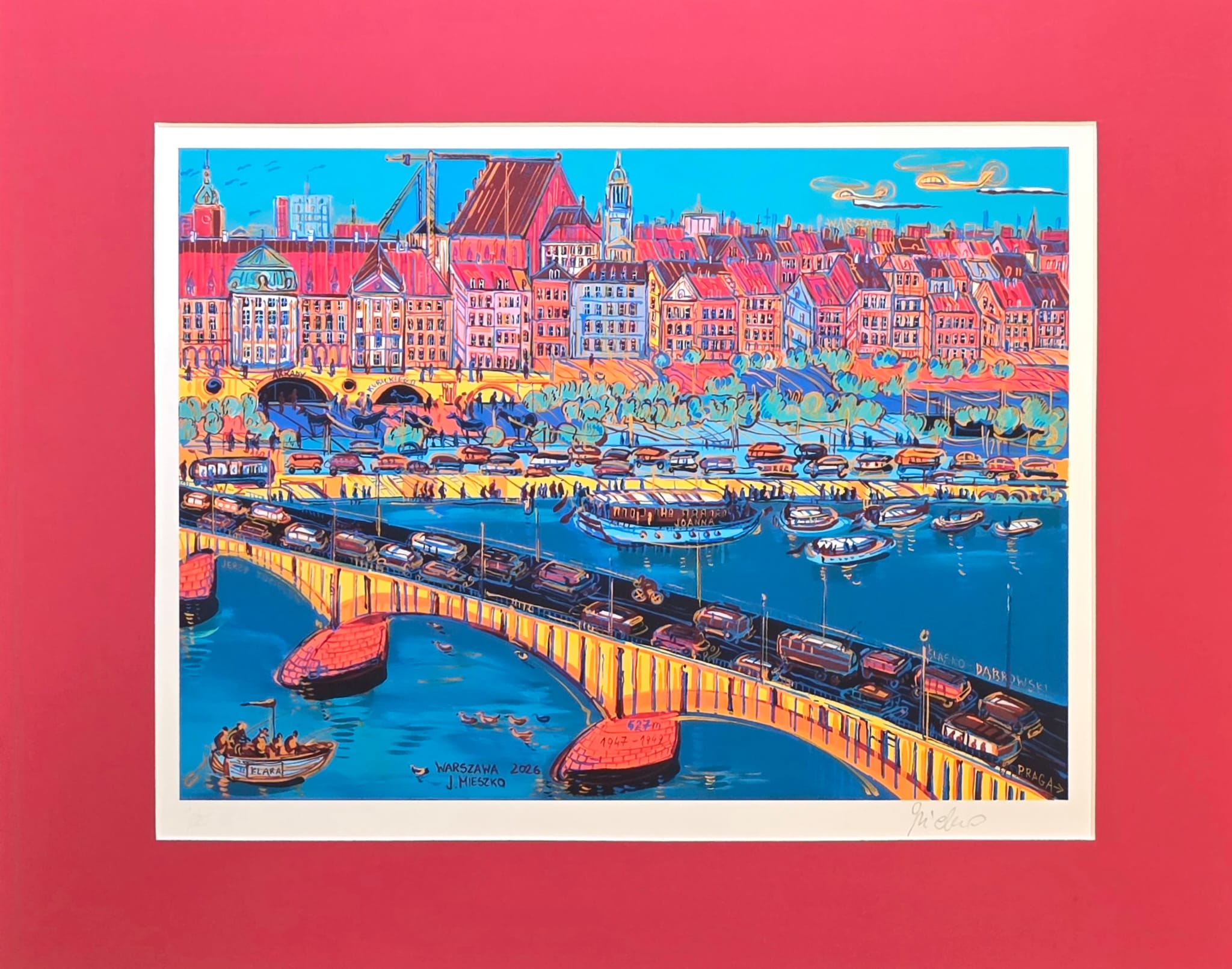 JOANNA MIESZKO 'Warszawa' inkografia, papier, 40x50cm