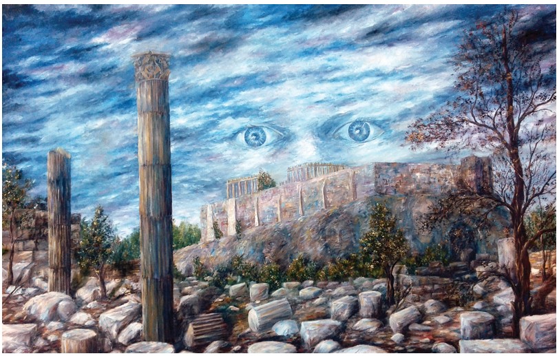 BOŻENA ANETA OLAK 'Akropol', olej, płótno, 70x100cm