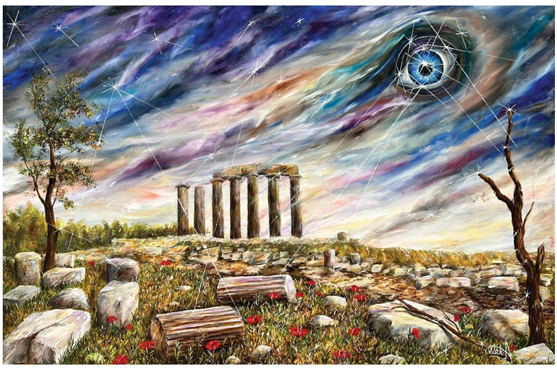 BOŻENA ANETA OLAK 'Antyczny Korynt', olej, płótno, 65x100cm