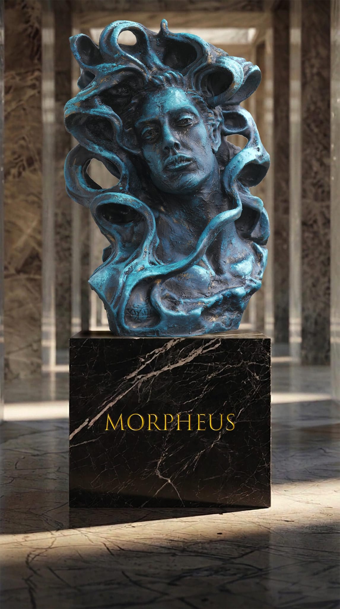 KRZYSZTOF PŁONKA 'Morpheus' brąz, 58x40cm