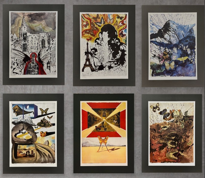 SALVADOR DALI 'Suite Papillon' 1969, komplet 6 litografii