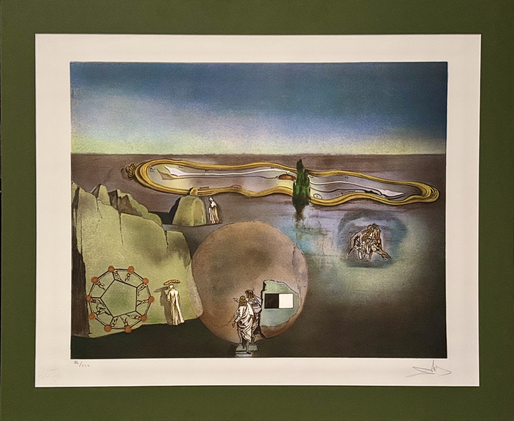 SALVADOR DALI 'W poszukiwaniu czwartego wymiaru' 1980, litografia, 54x68cm