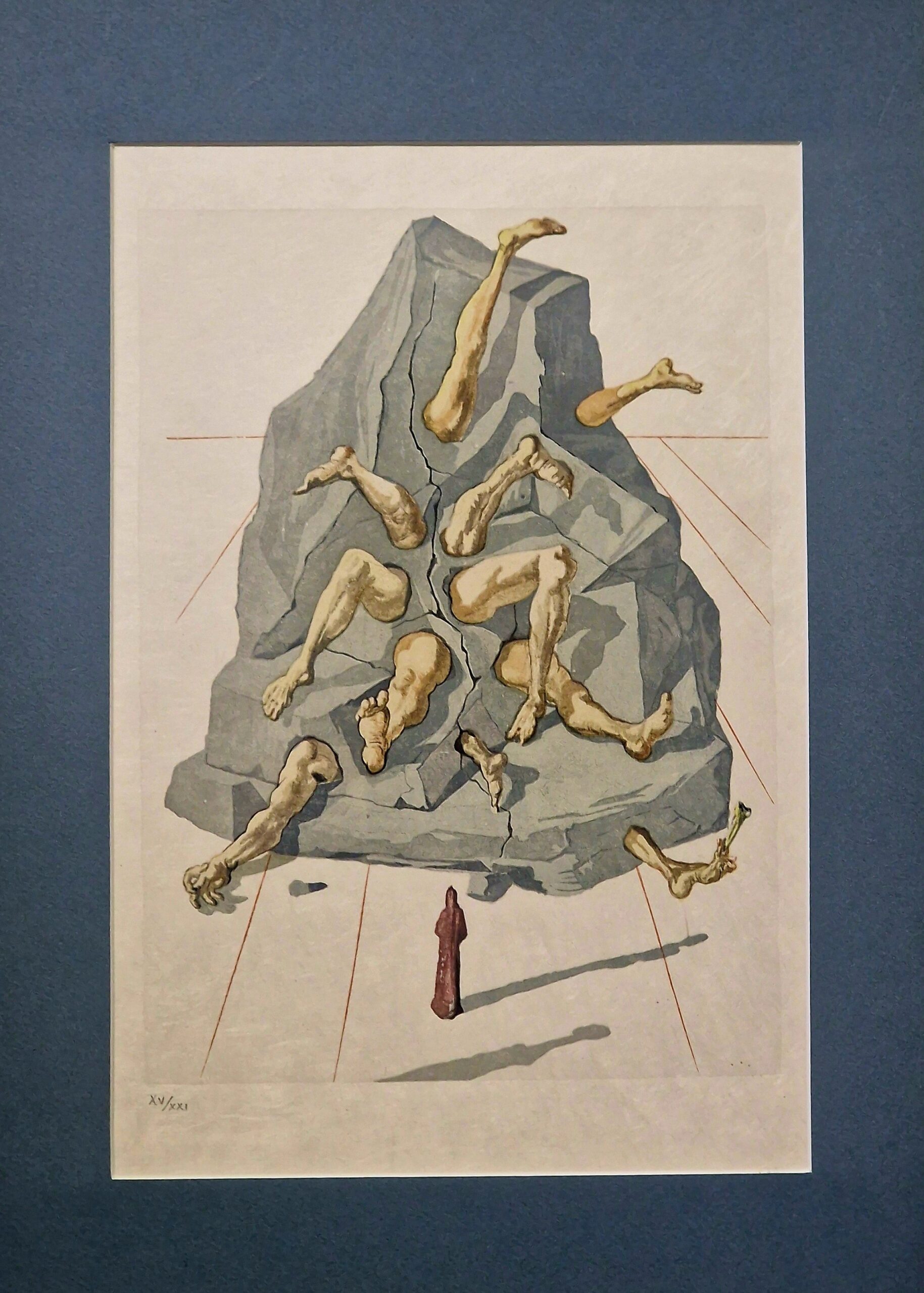 SALVADOR DALI 'Boska komedia' 1963, drzeworyt, 33x26,5cm