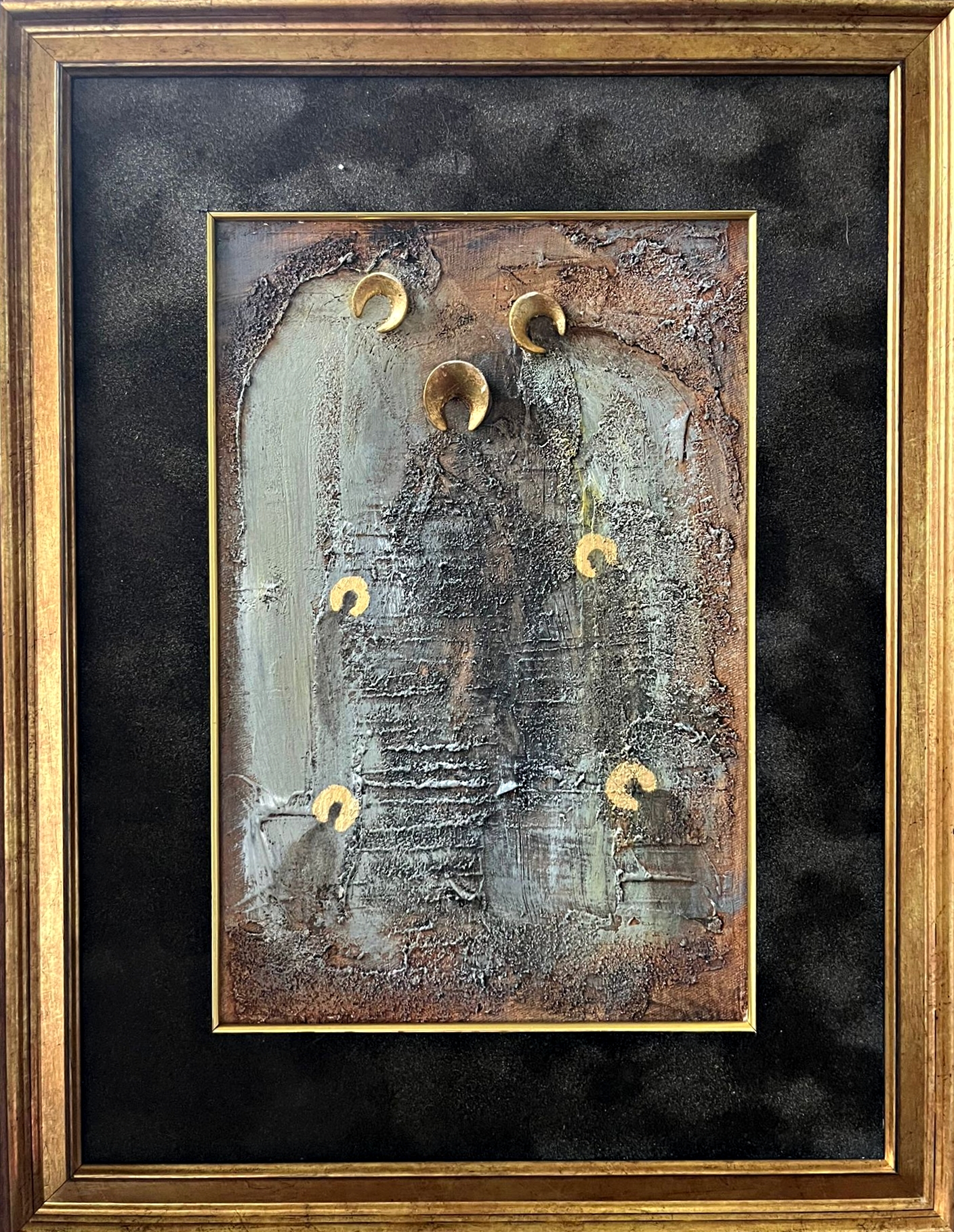 MAŁGORZATA DAWIDIUK 'Ikona Światło U', technika własna, płótno, 30x20cm