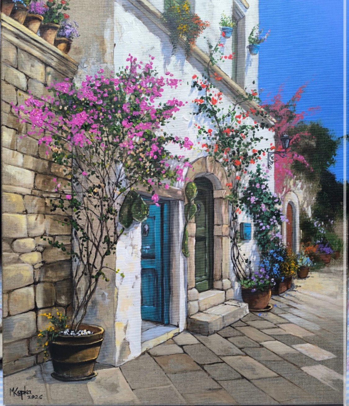 MAGDALENA KĘPKA, 'Kalabria', akryl, olej, płótno, 60x50cm