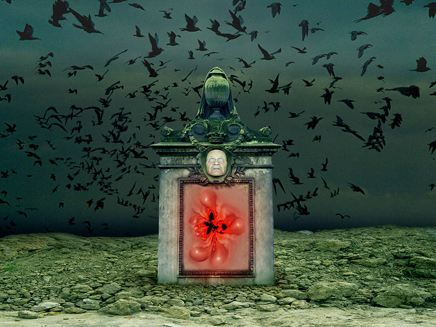 ZDZISŁAW BEKSIŃSKI 'Bez tytułu Ł' grafika komputerowa, płyta 60x80cm