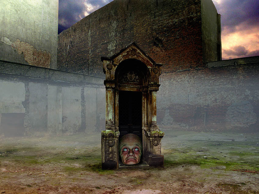 ZDZISŁAW BEKSIŃSKI 'Bez tytułu N' grafika komputerowa, płyta 60x80cm