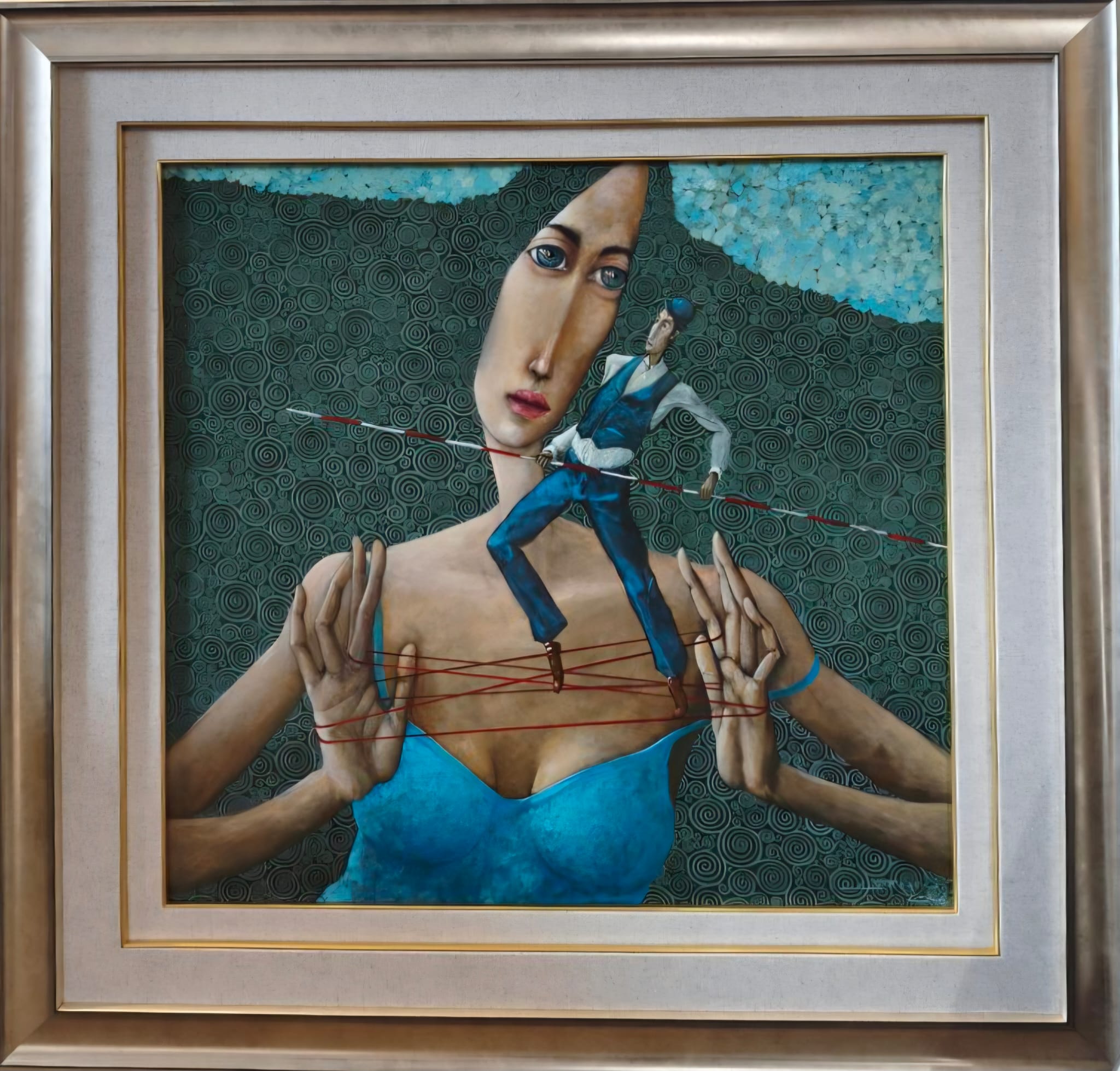 JAROSŁAW LUTERACKI 'Przejście', akryl, płótno, 70x70cm