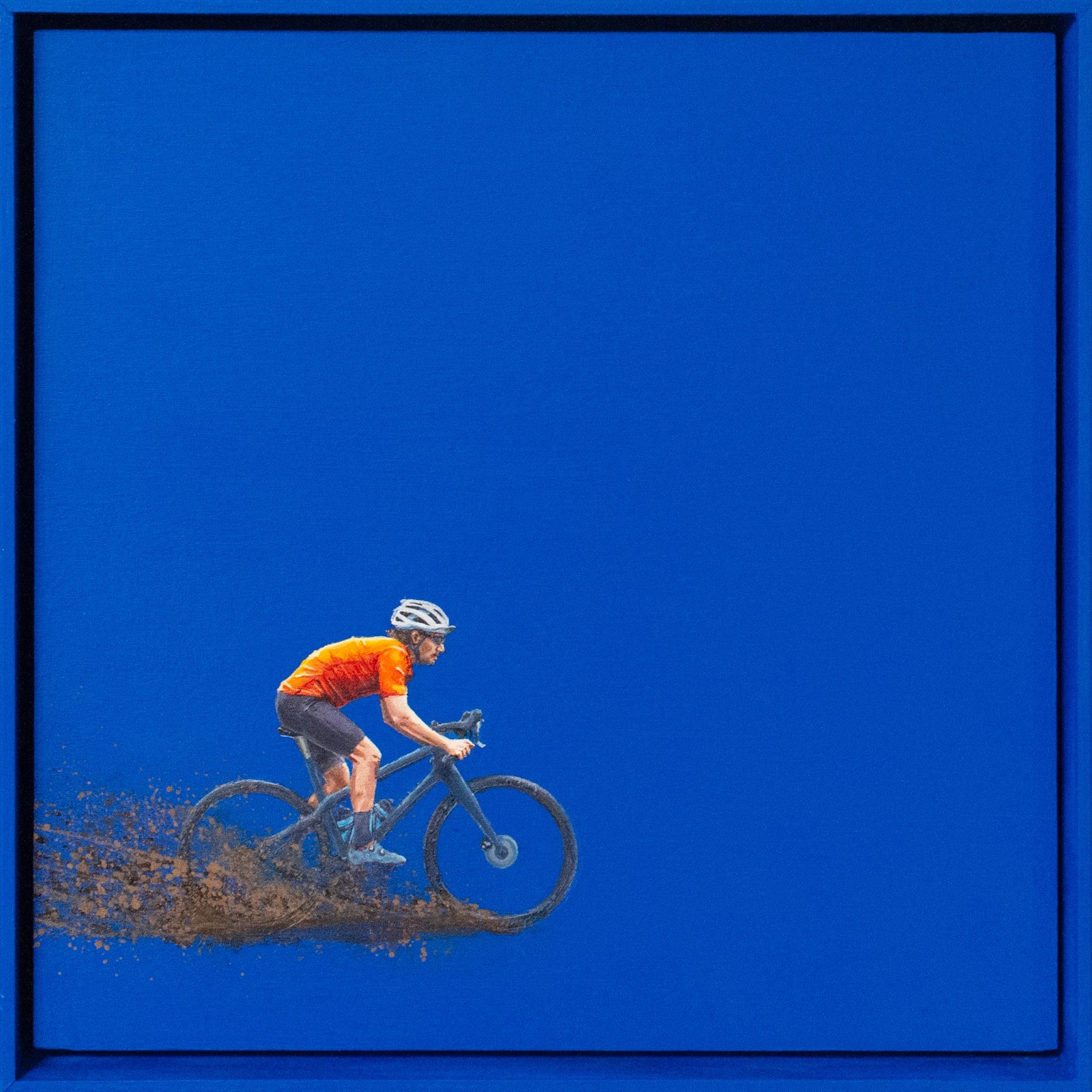 RENATA MASŁYK, 'Gravel', deska z ramką tybu american box, 32x32 cm