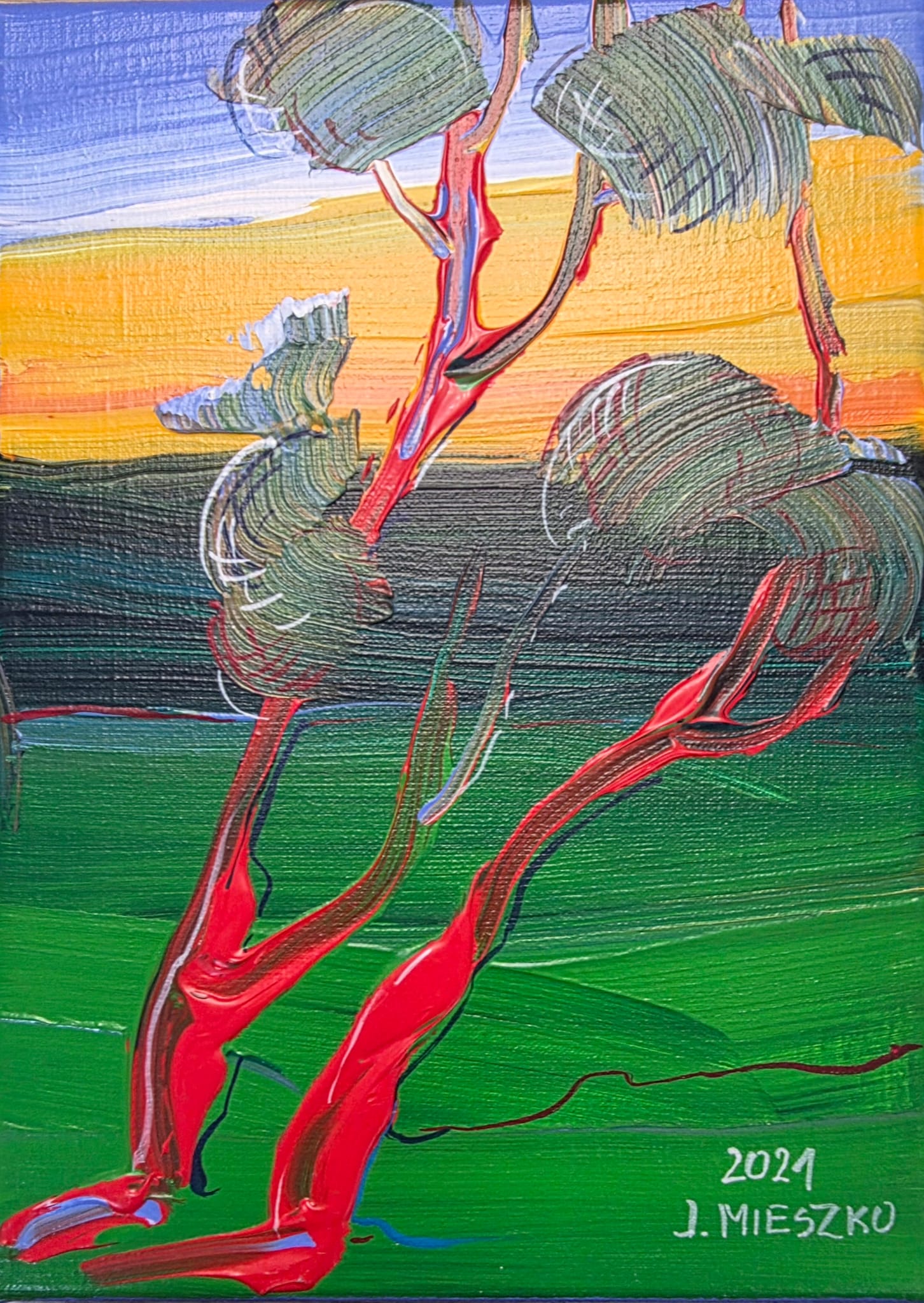JOANNA MIESZKO 'Silvio' akryl, płótno, 33x24cm