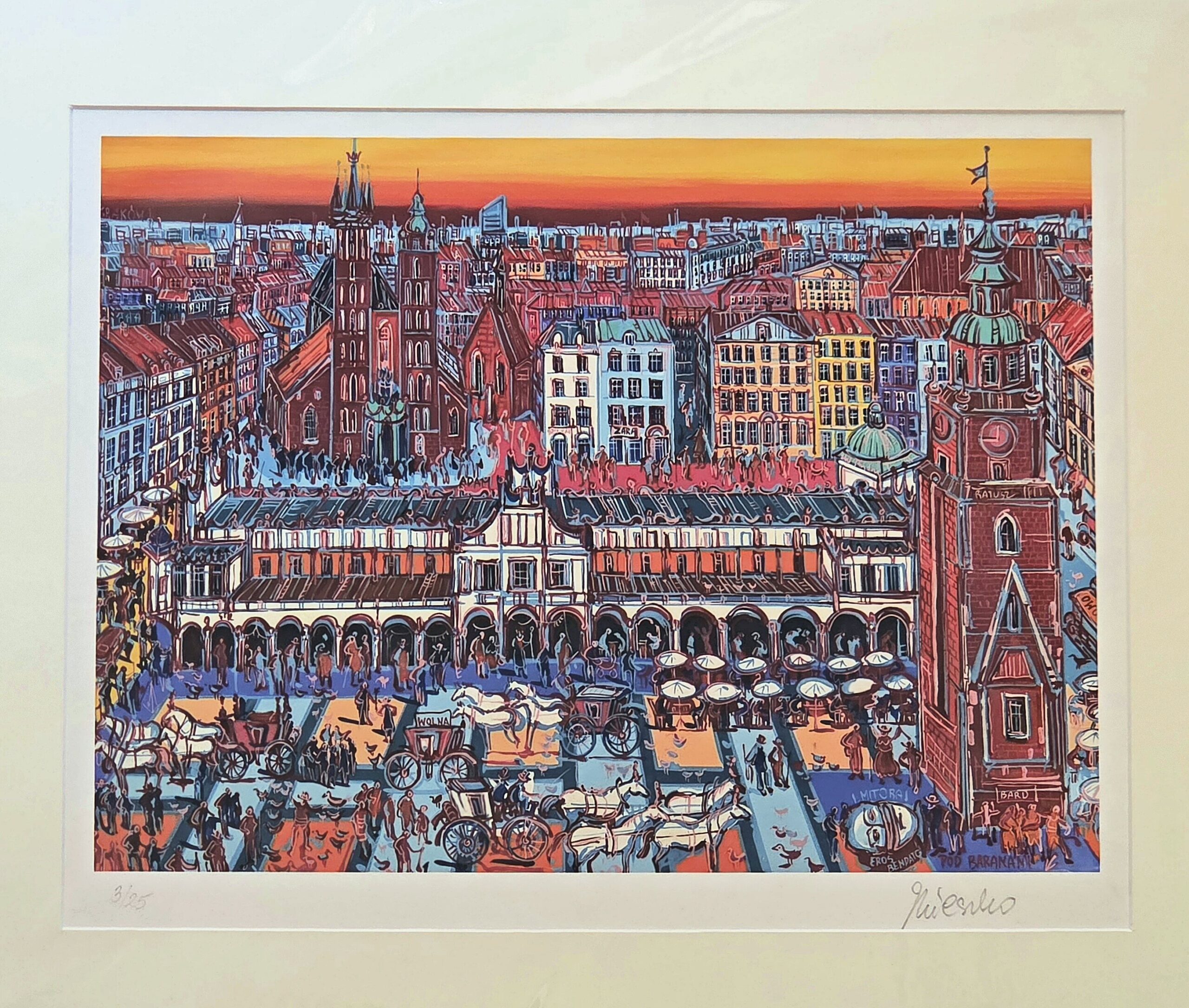 JOANNA MIESZKO 'Warszawa' inkografia, papier, 40x50cm
