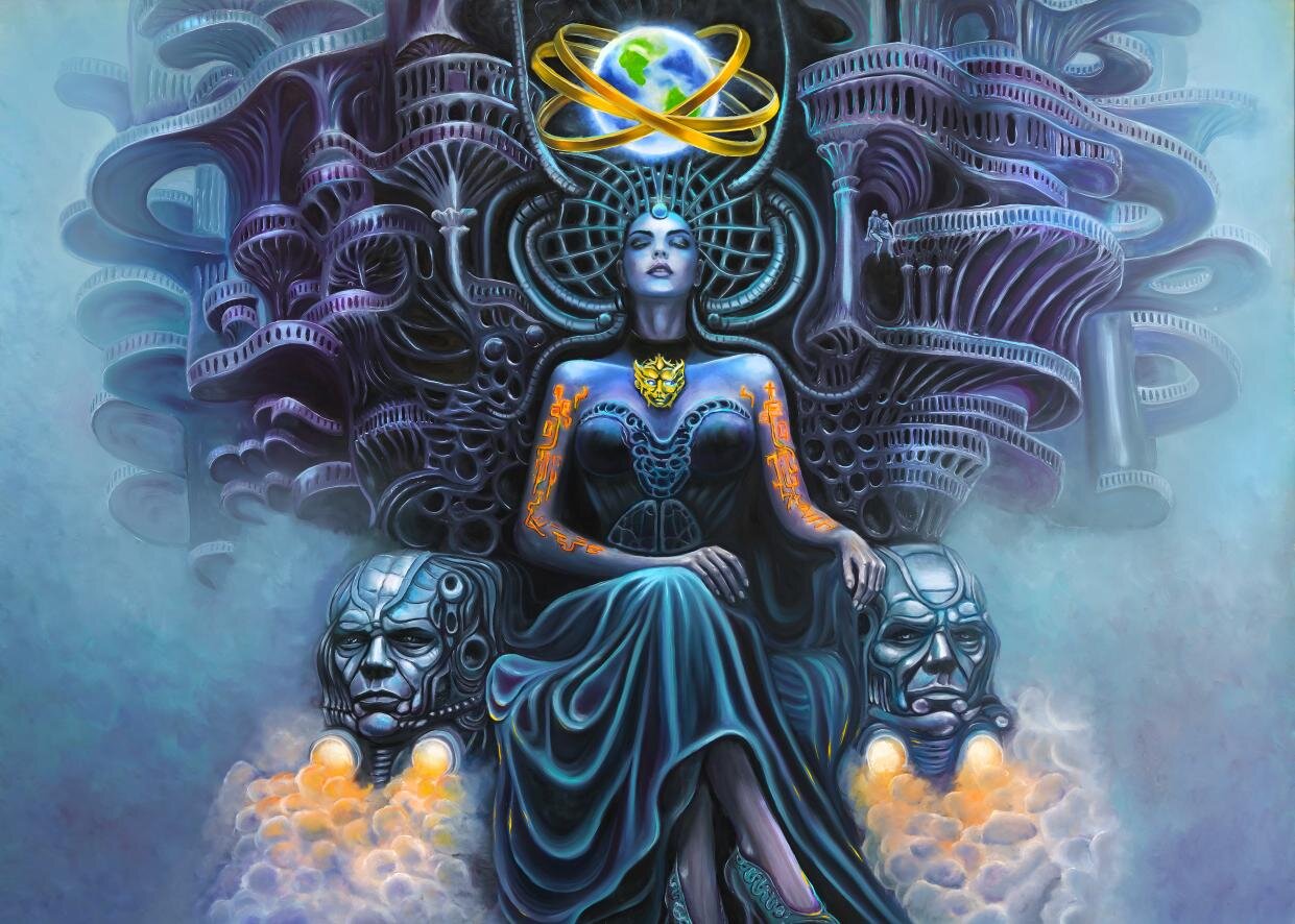 KRZYSZTOF PŁONKA 'ASCENSION ' olej, płyta, 100x140cm