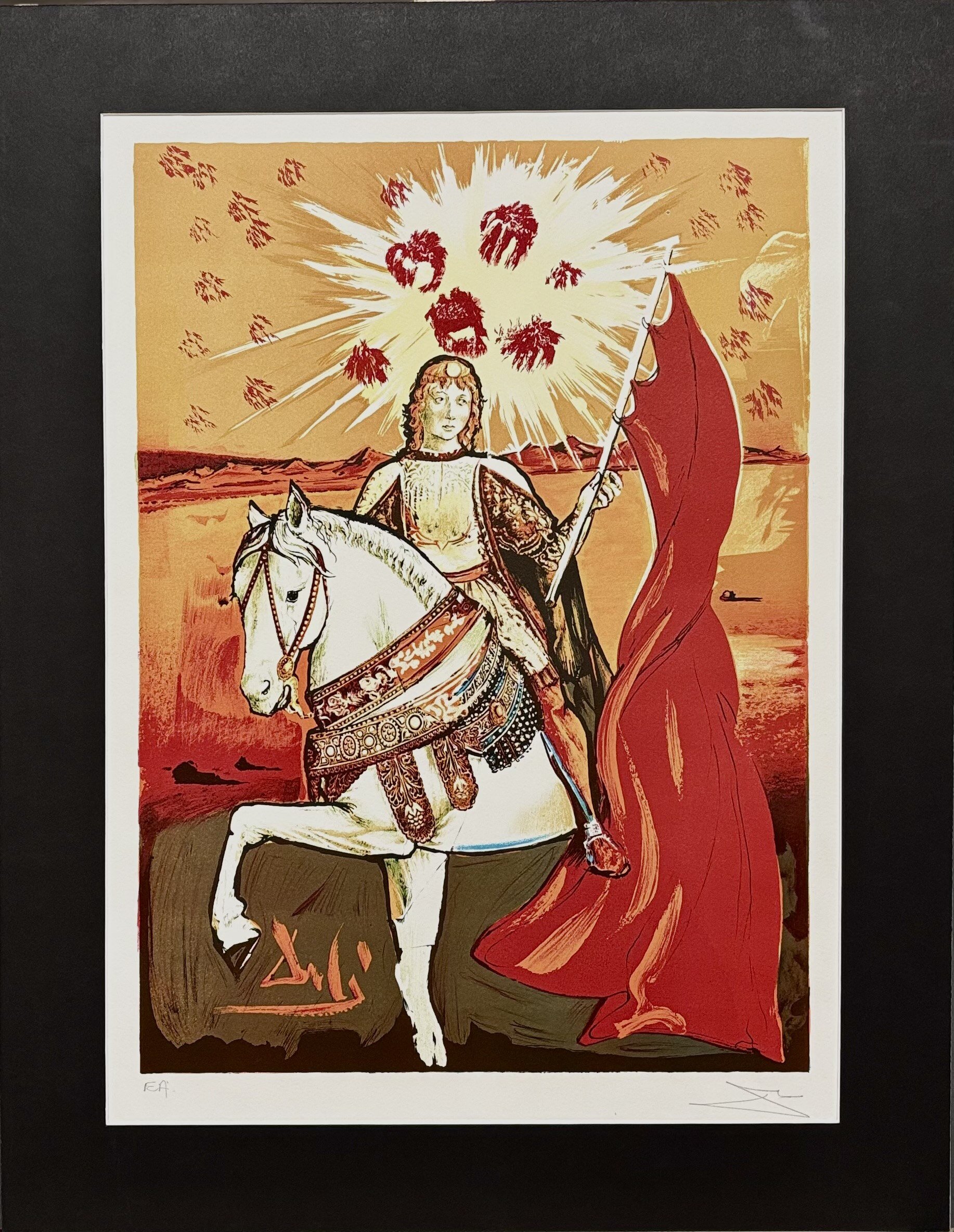 SALVADOR DALI 'Cabellero De Oros, Serie Le Tarot', litografia, 51x37cm