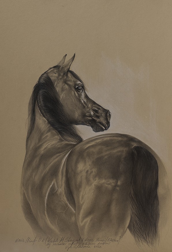 SŁAWOMIR SZEREDA 'Wieża Nimf', ołówek, karton, 56x47cm