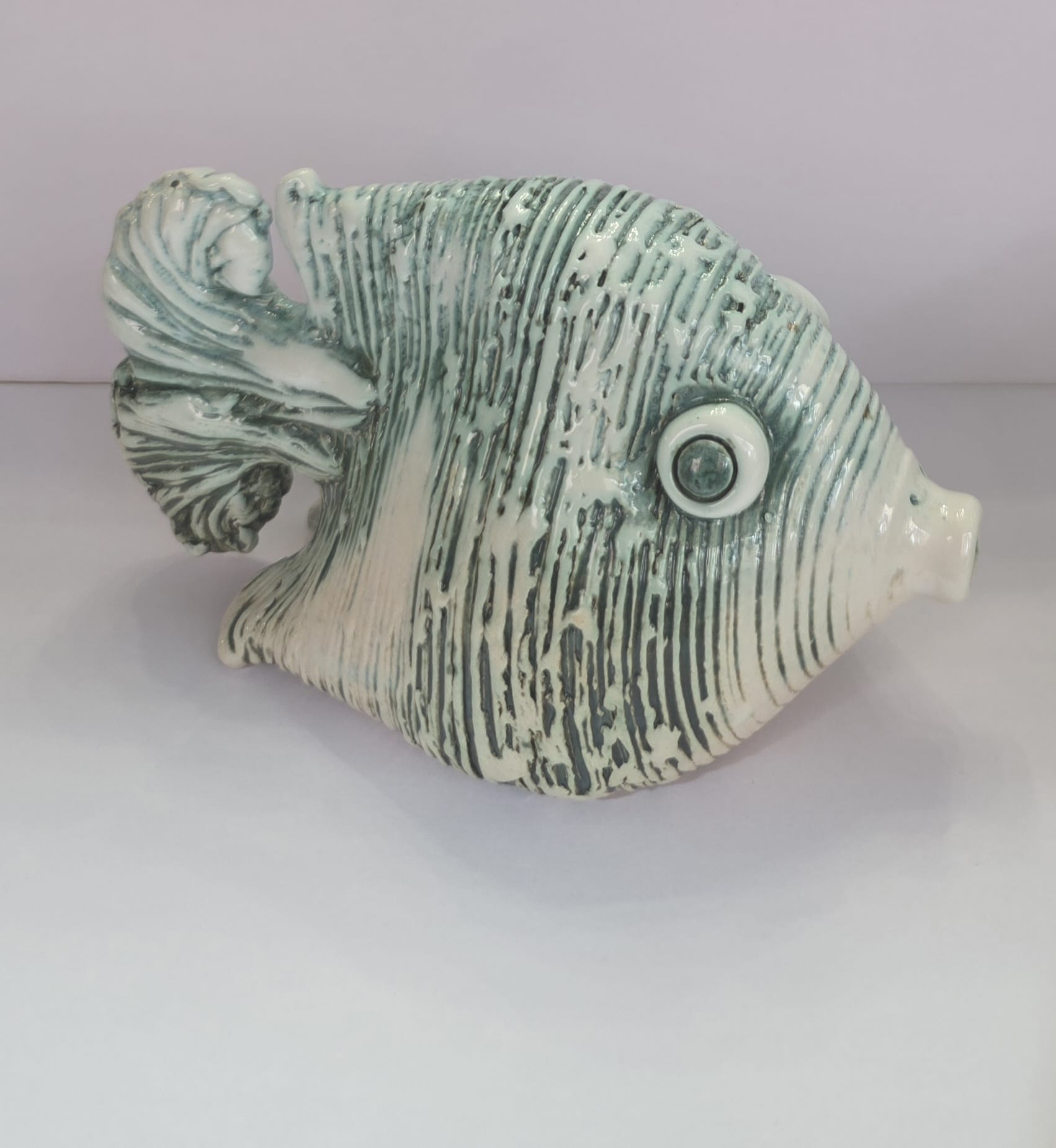 SERGIEJ ŻULAWLOW 'Ryba', ceramika, 14,5x9x6cm