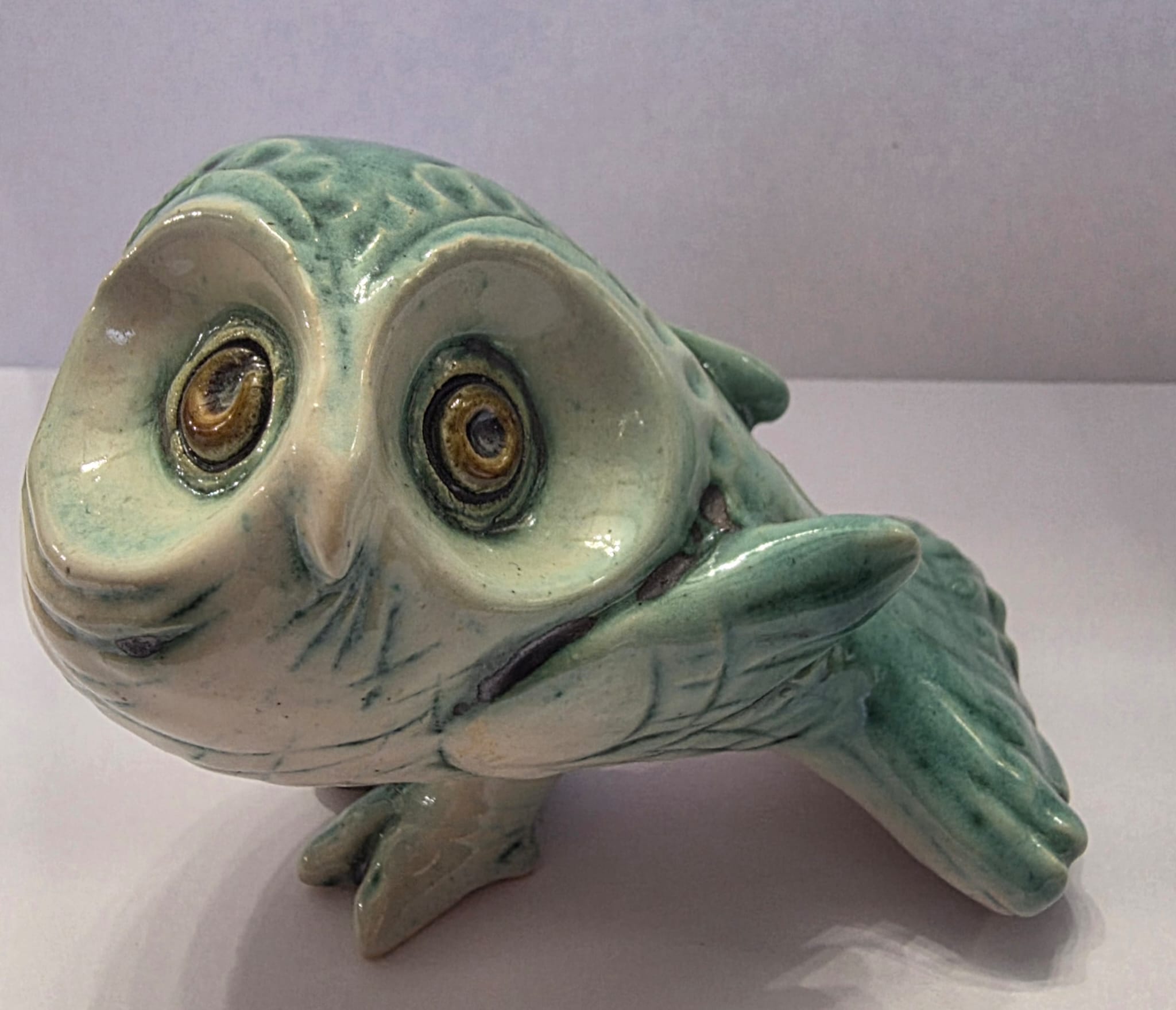 SERGIEJ ŻULAWLOW 'Sowa', ceramika, 8x7x5cm