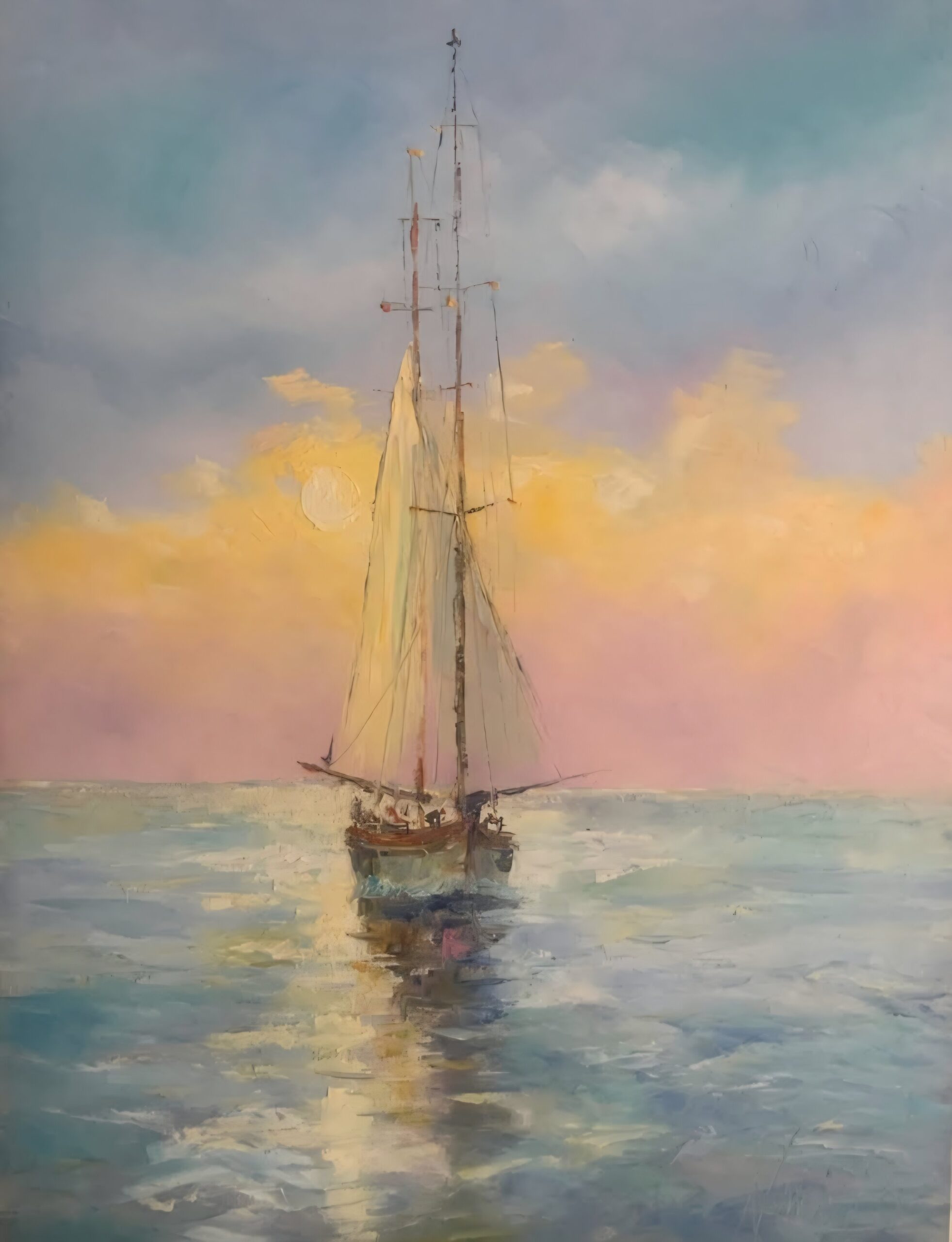 ADAM NOWAKOWSKI 'Łódź' olej, płótno, 70x50cm