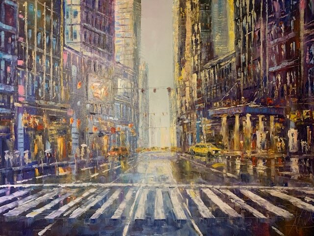 ADAM NOWAKOWSKI 'Nowy Jork' olej, płótno, 70x100cm