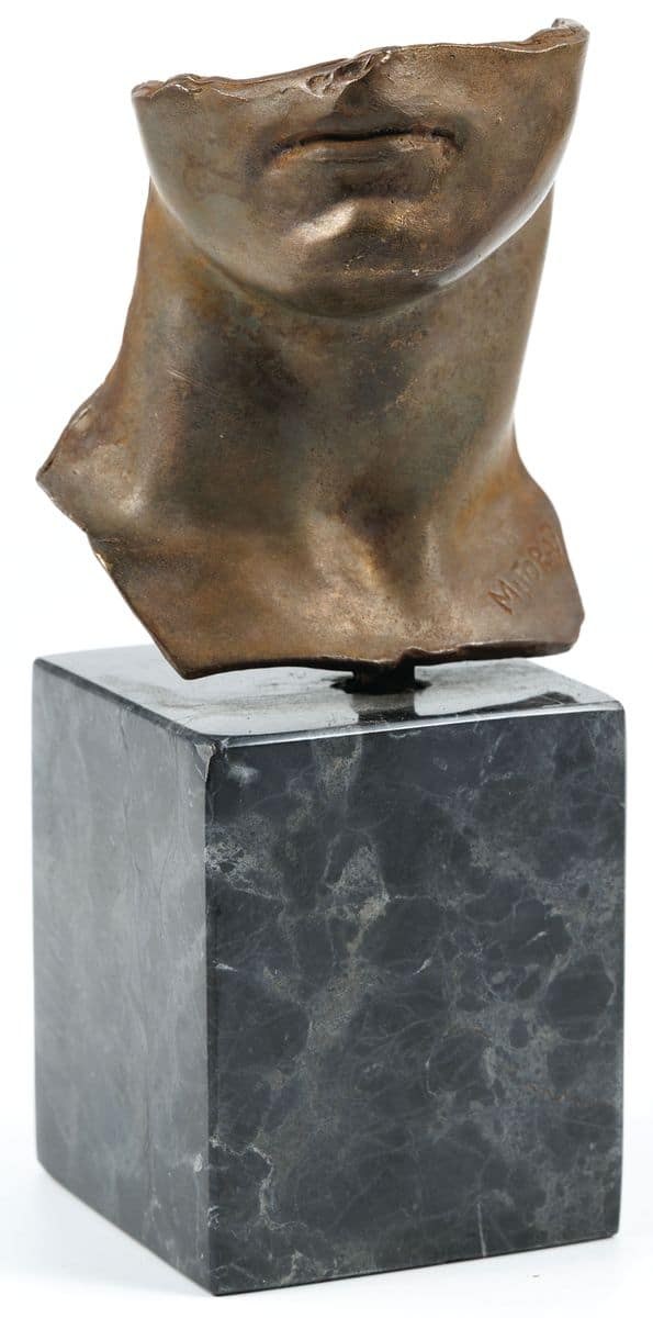 IGOR MITORAJ 'Portrait d'homme' brąz patynowany, wys. 14,5cm
