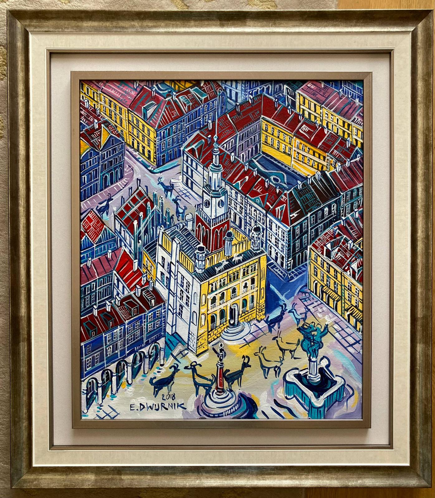 EDWARD DWURNIK 'Poznań' 2018, akryl, płótno, 55x46cm