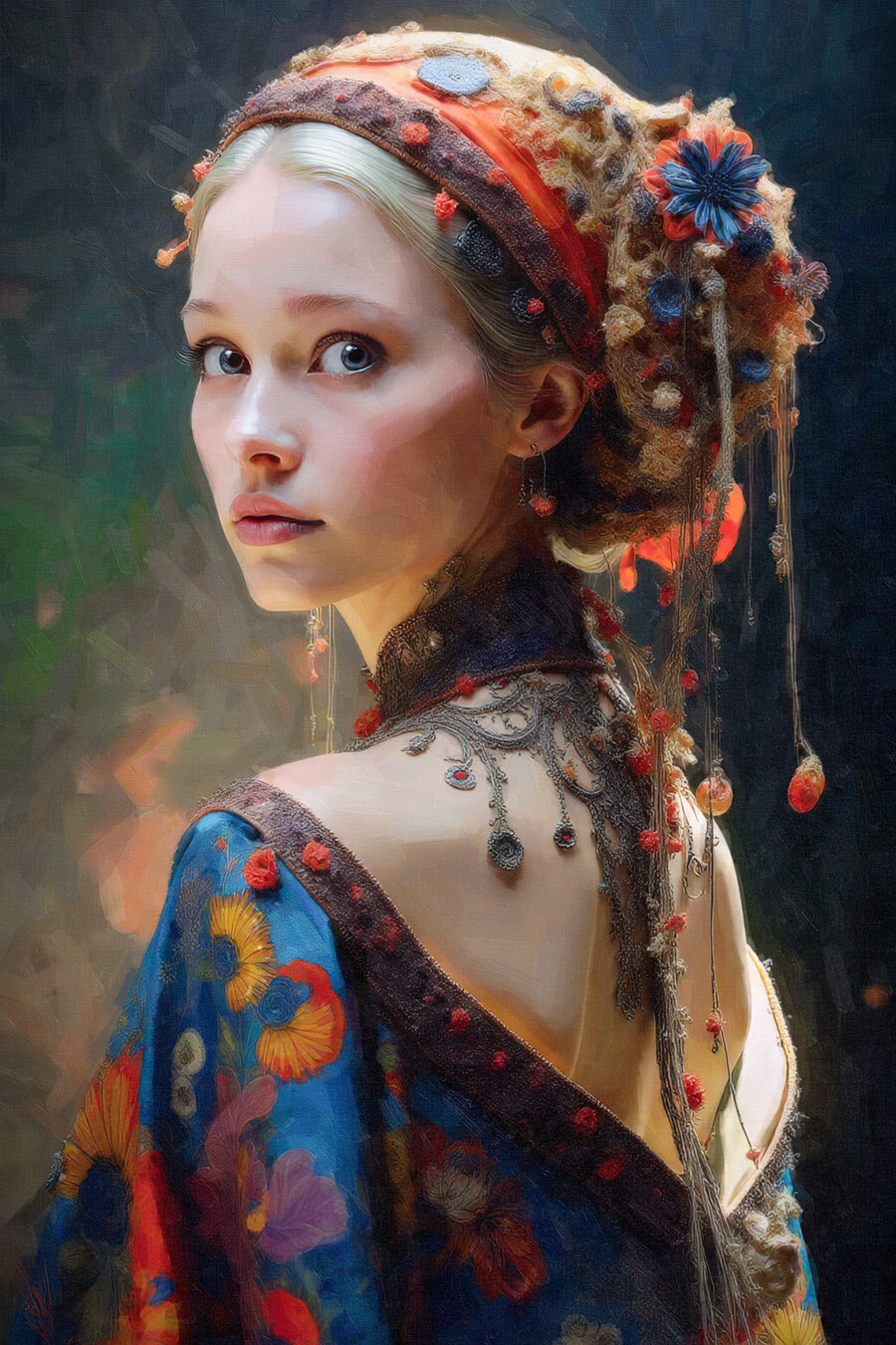 ANDRZEJ ANDRYCHOWSKI 'Pani 2462', gilcee na płótnie, 90x60cm