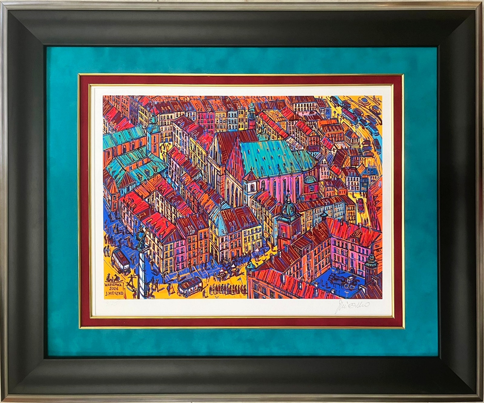 JOANNA MIESZKO 'Warszawa' inkografia, papier, 40x50cm
